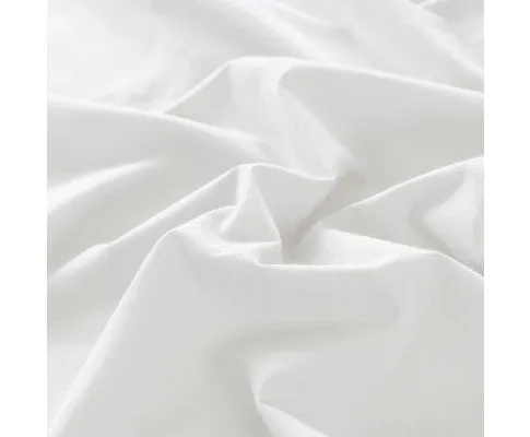 Royal Comfort Vintage Washed 100% Cotton Sheet Set Fitted Flat Sheet Pillowcases - WHITE
