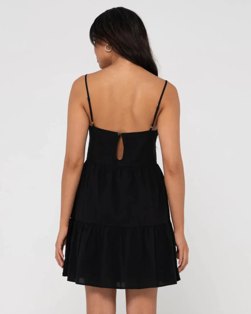 Rusty Heather Slip Dress Black DRL1242