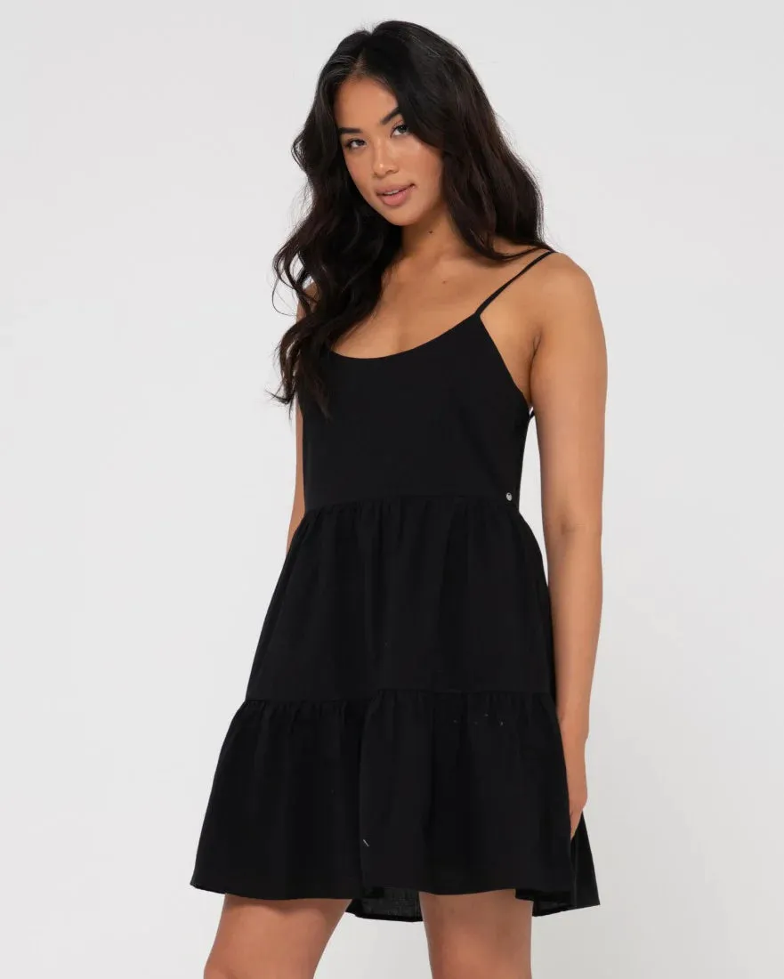 Rusty Heather Slip Dress Black DRL1242