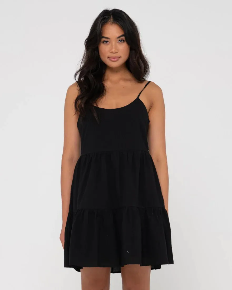 Rusty Heather Slip Dress Black DRL1242