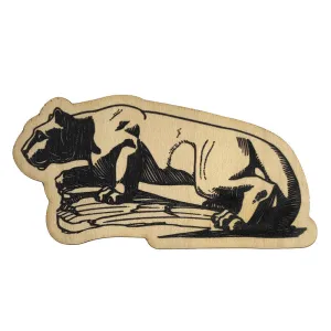 Sale - Lion Shrine Wood Sticker