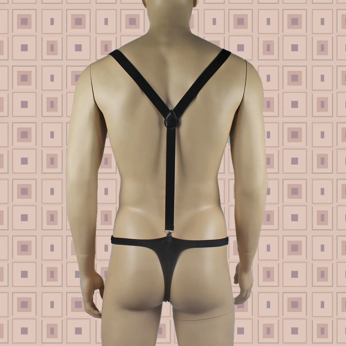 SALE - Stretch Elastic Clip on Suspender Braces Black