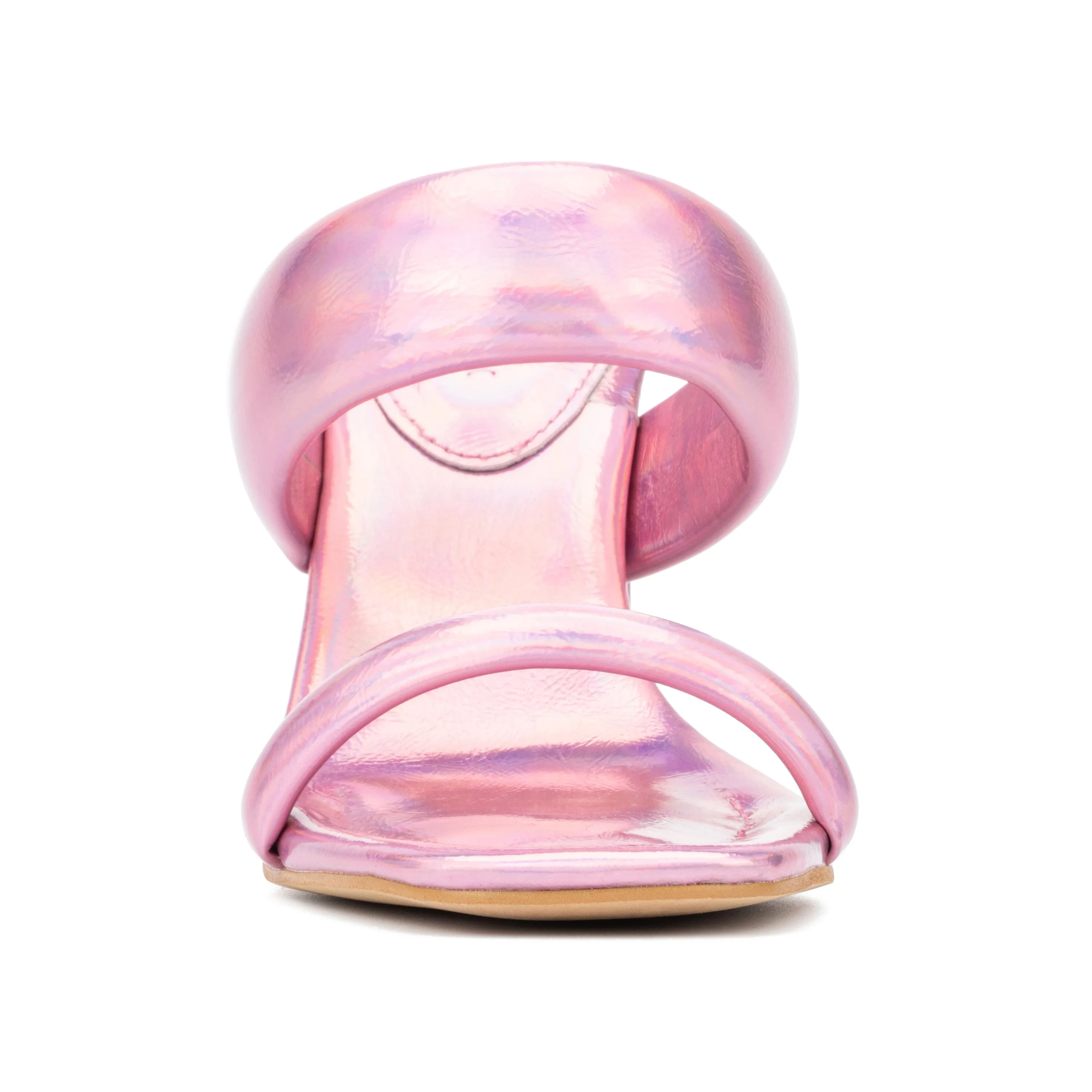 Sanica Puffy Strap Heeled Sandal