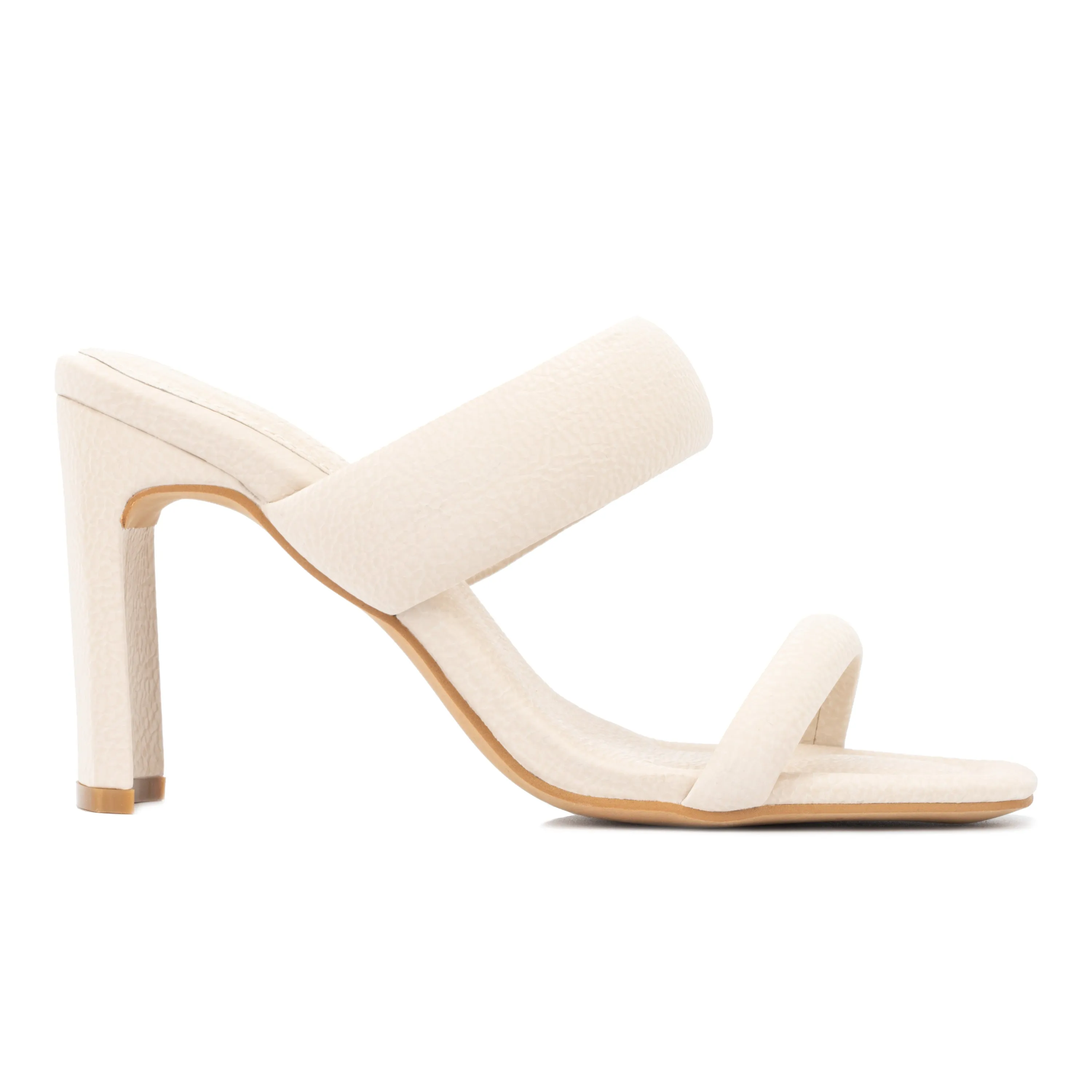 Sanica Puffy Strap Heeled Sandal