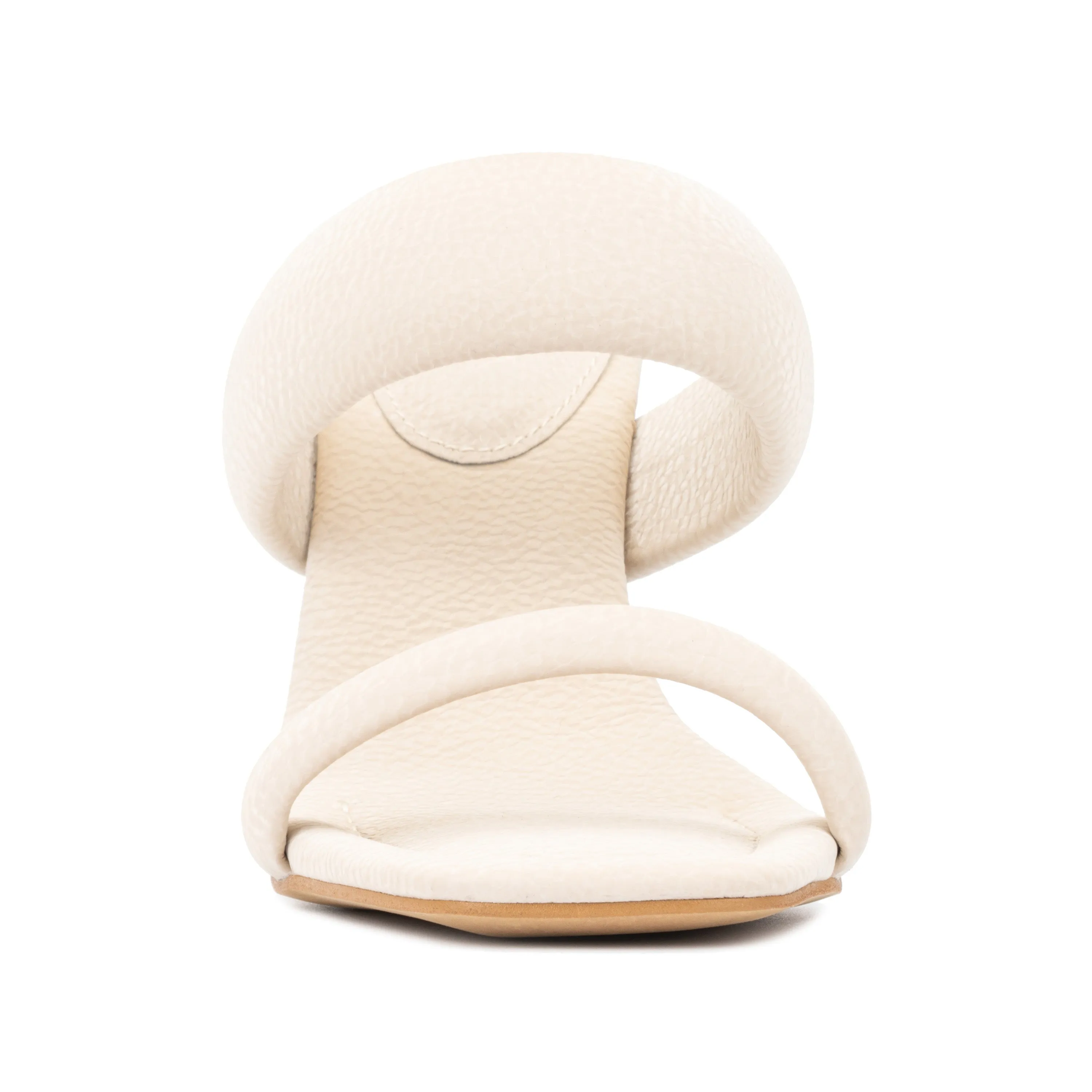 Sanica Puffy Strap Heeled Sandal