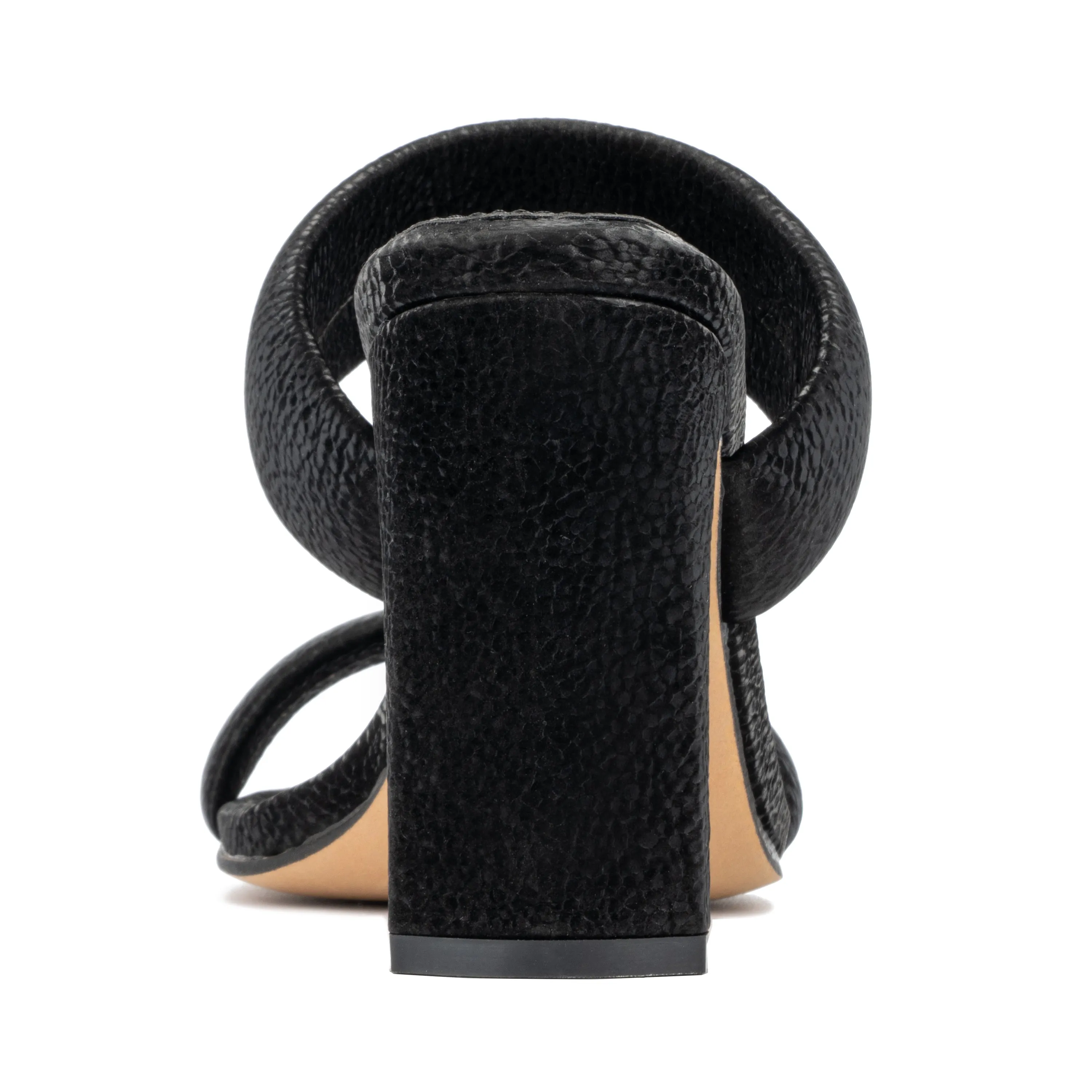 Sanica Puffy Strap Heeled Sandal
