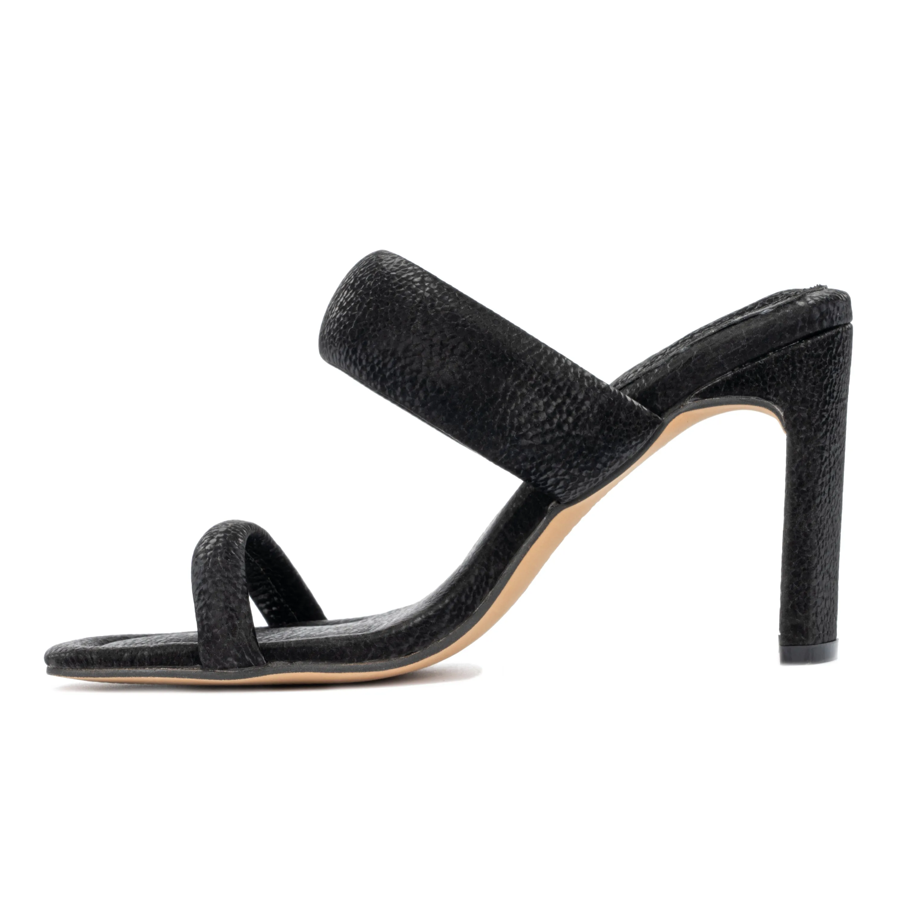 Sanica Puffy Strap Heeled Sandal
