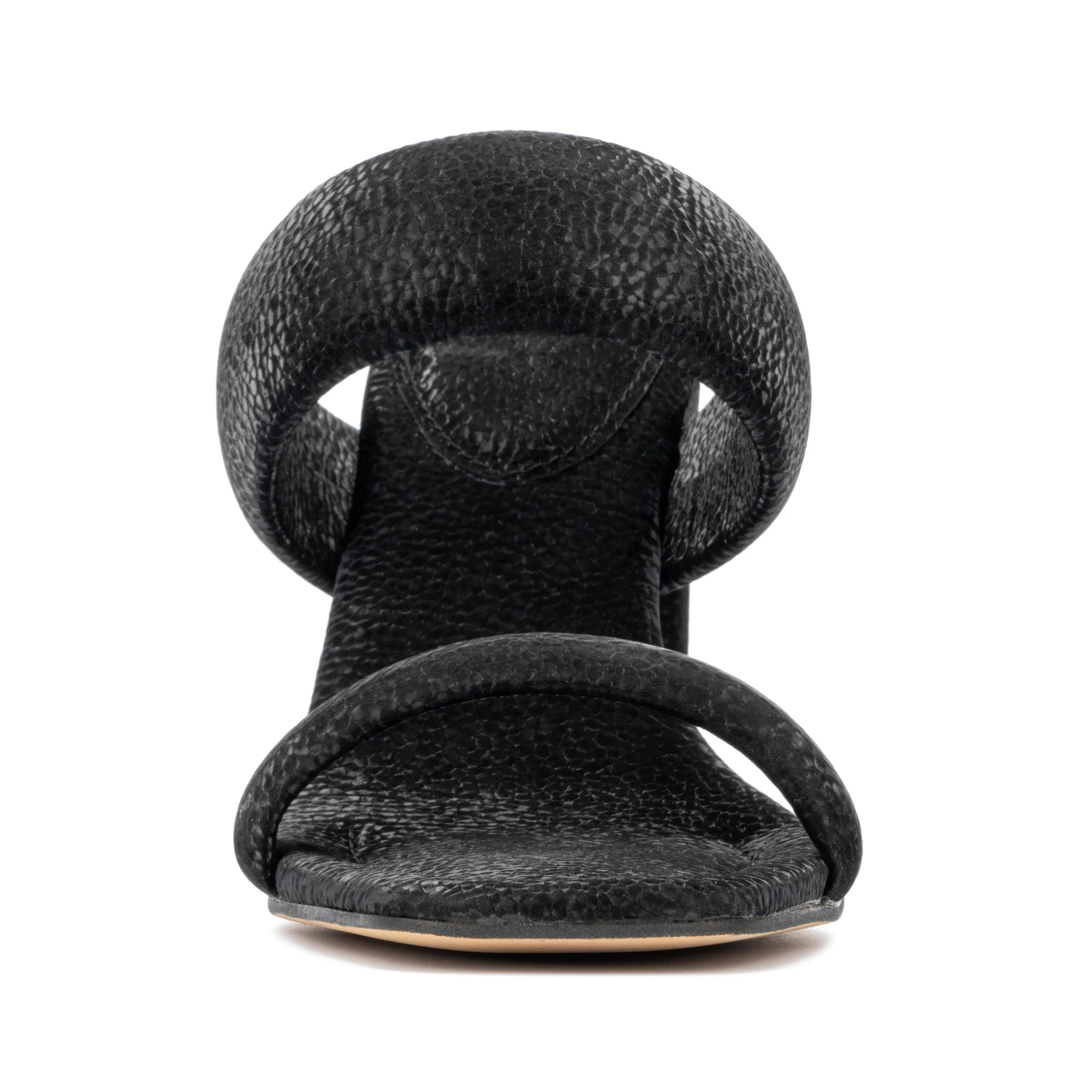Sanica Puffy Strap Heeled Sandal