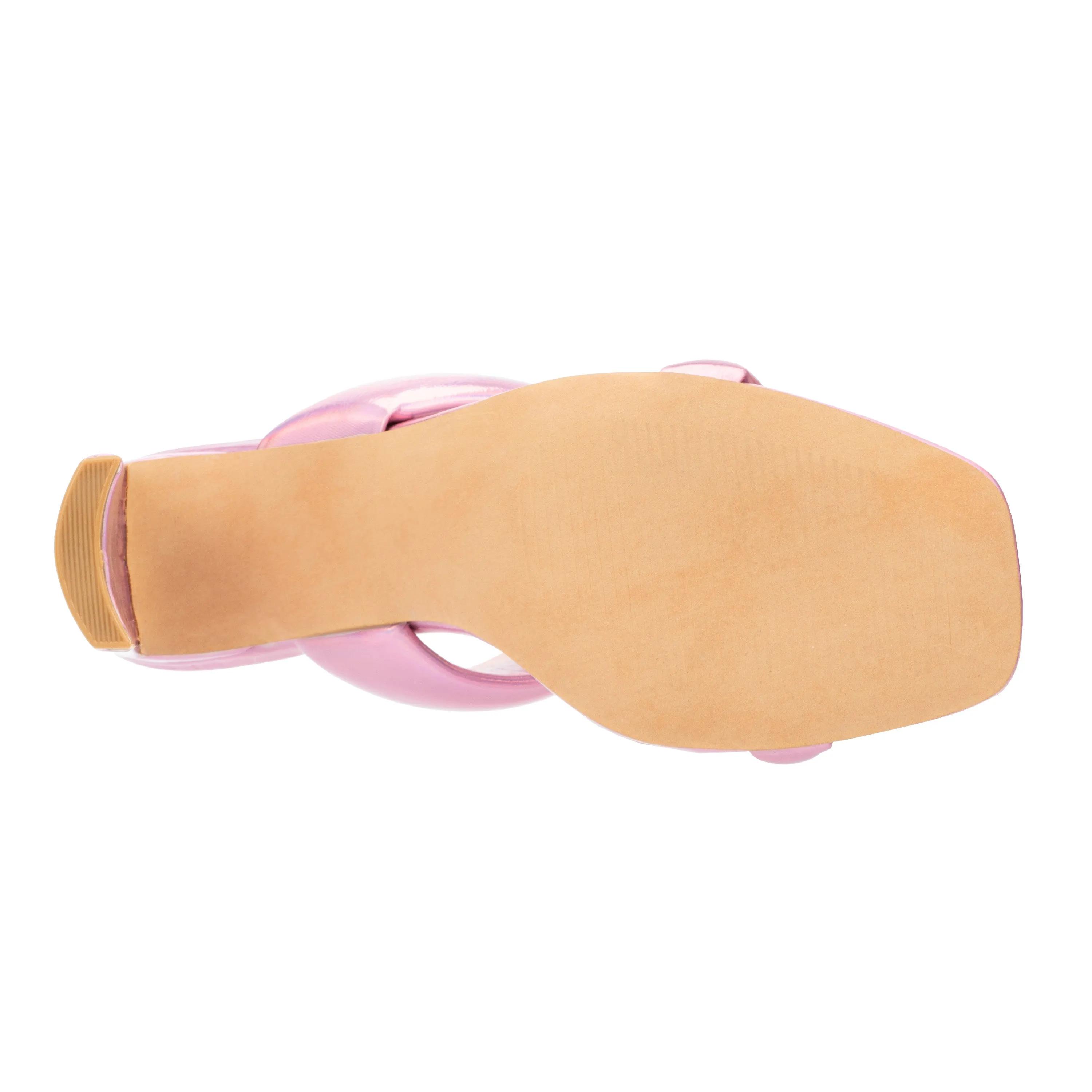 Sanica Puffy Strap Heeled Sandal