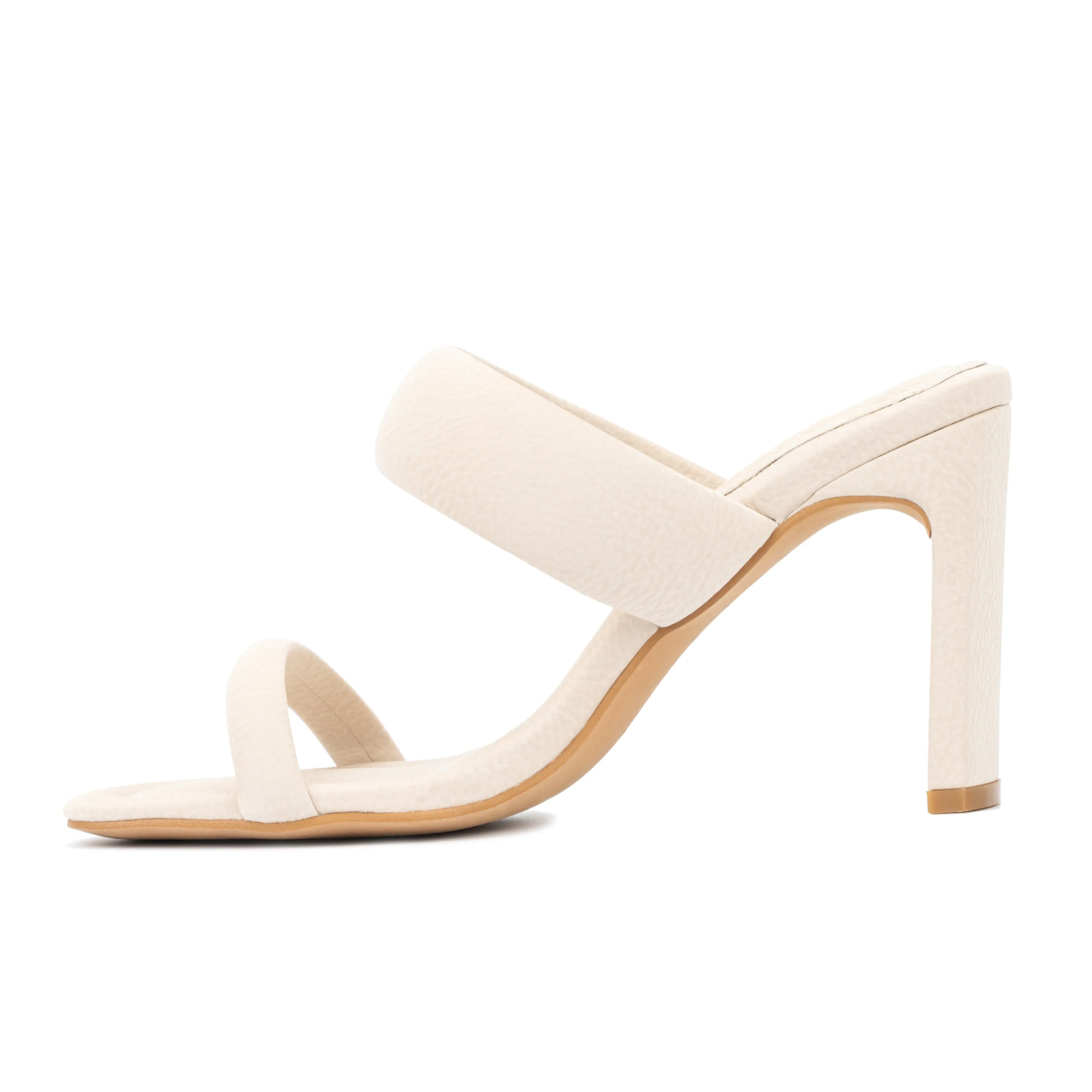 Sanica Puffy Strap Heeled Sandal
