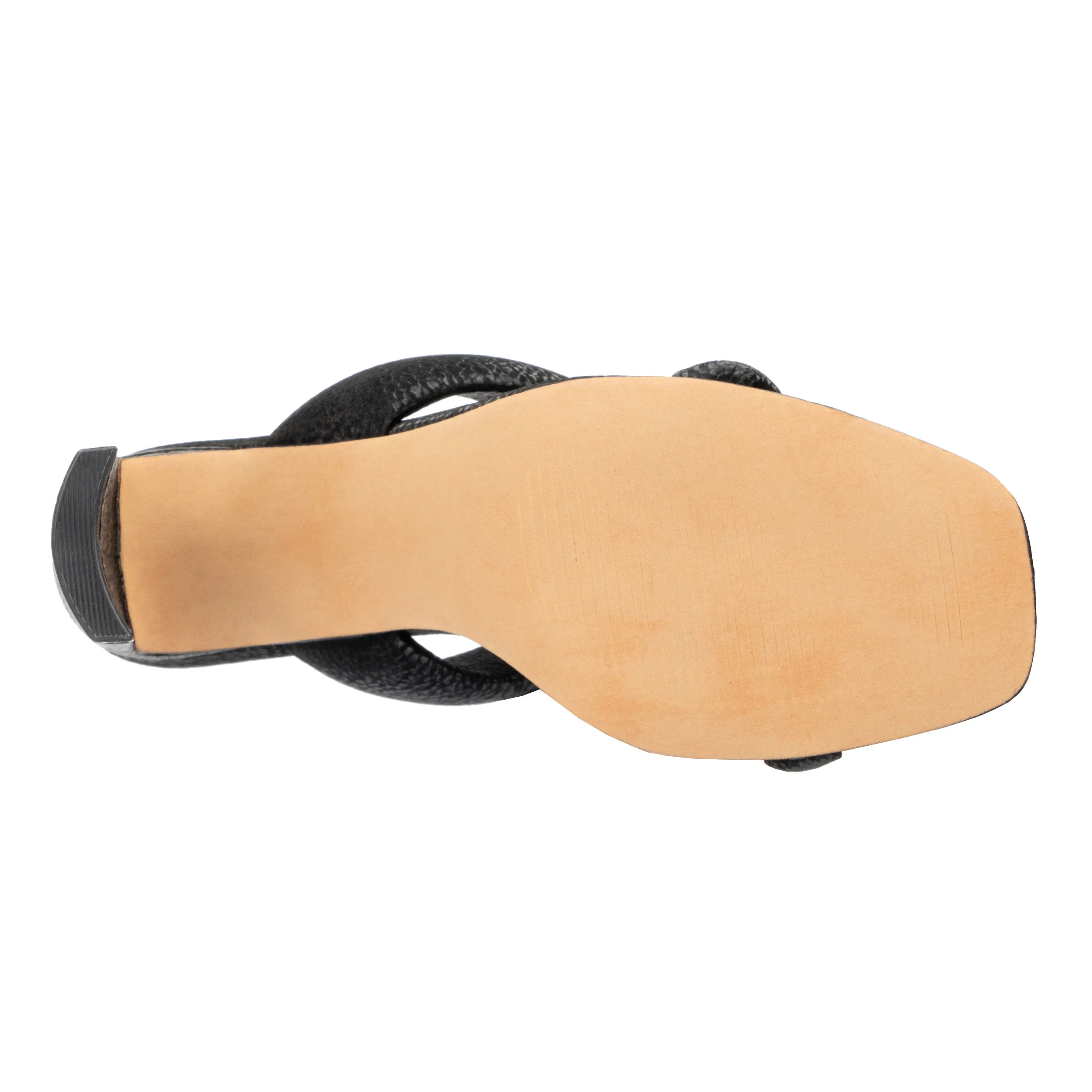 Sanica Puffy Strap Heeled Sandal