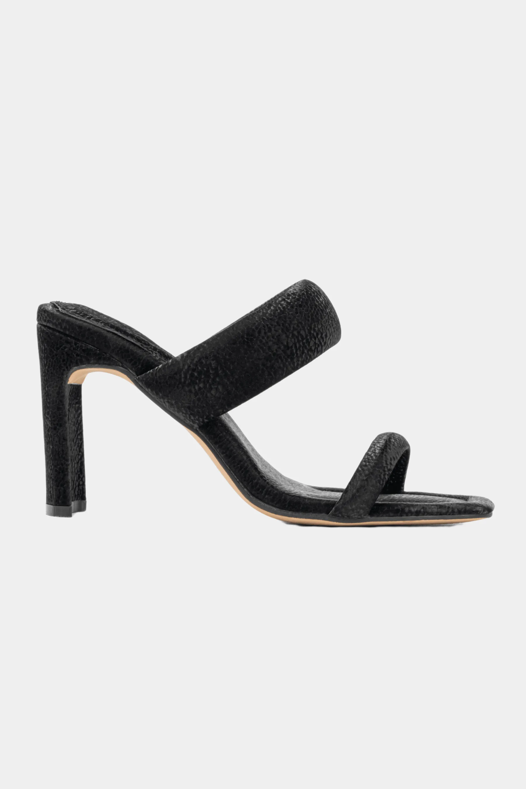 Sanica Puffy Strap Heeled Sandal