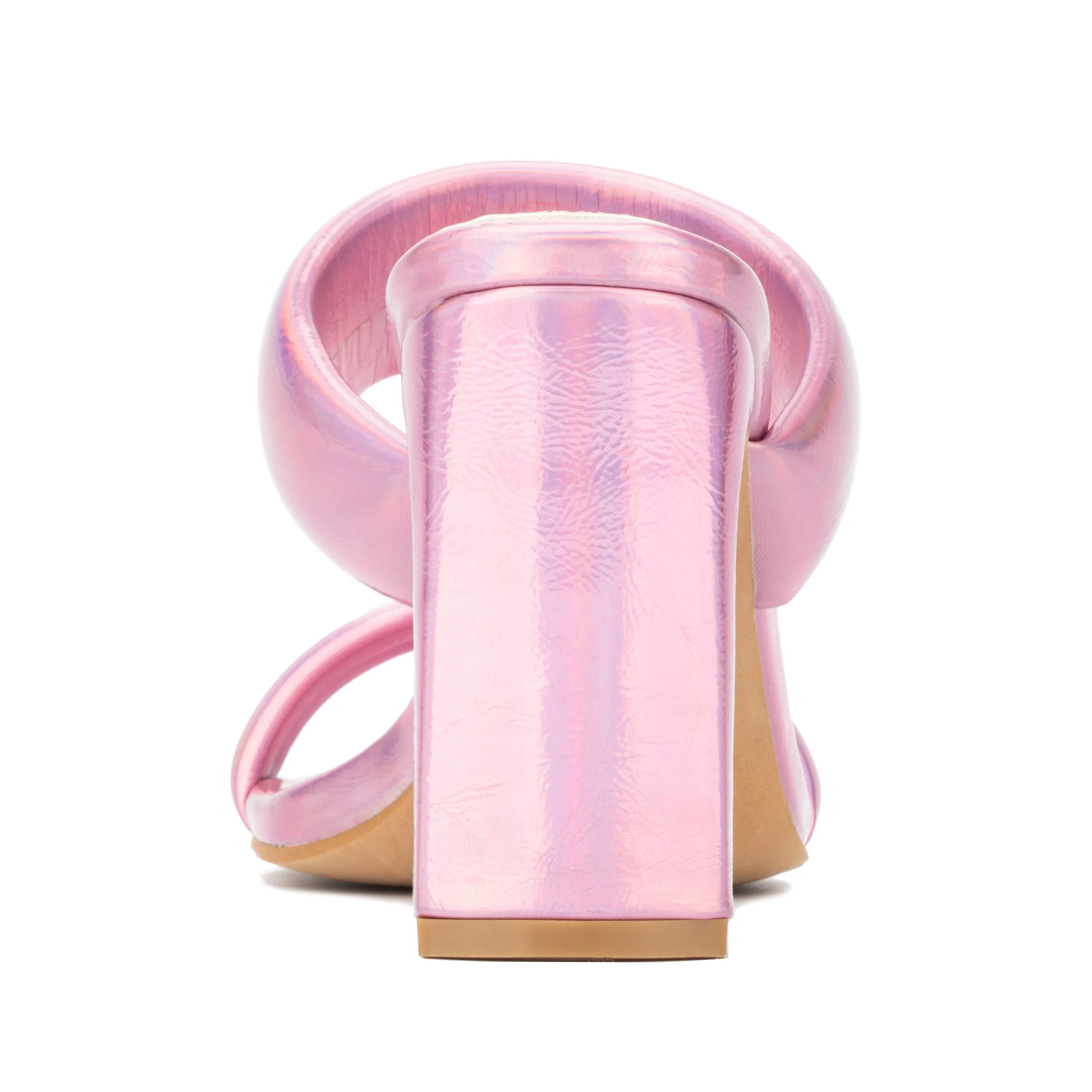 Sanica Puffy Strap Heeled Sandal
