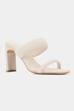 Sanica Puffy Strap Heeled Sandal