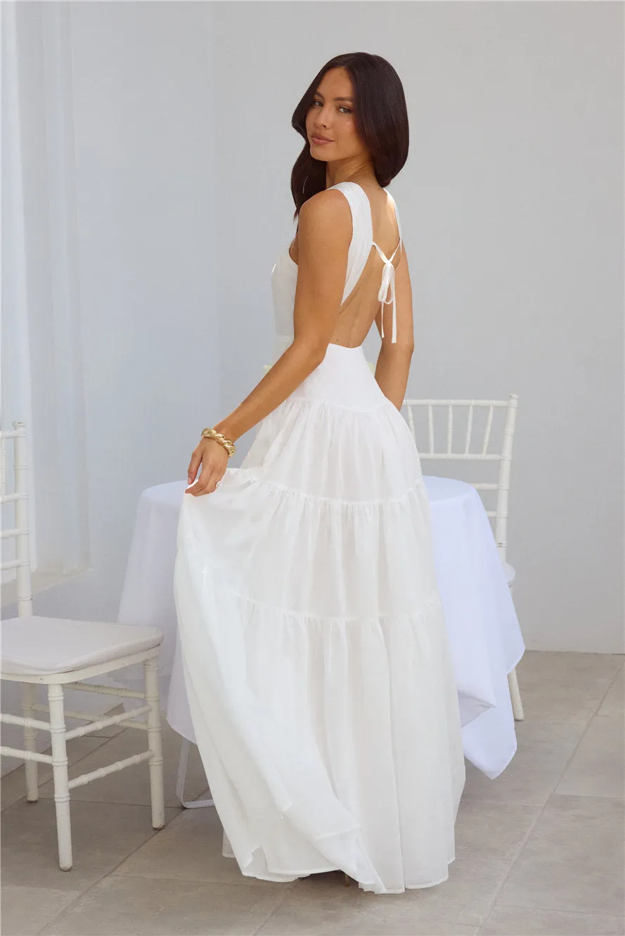 Shell Seekers Maxi Dress White