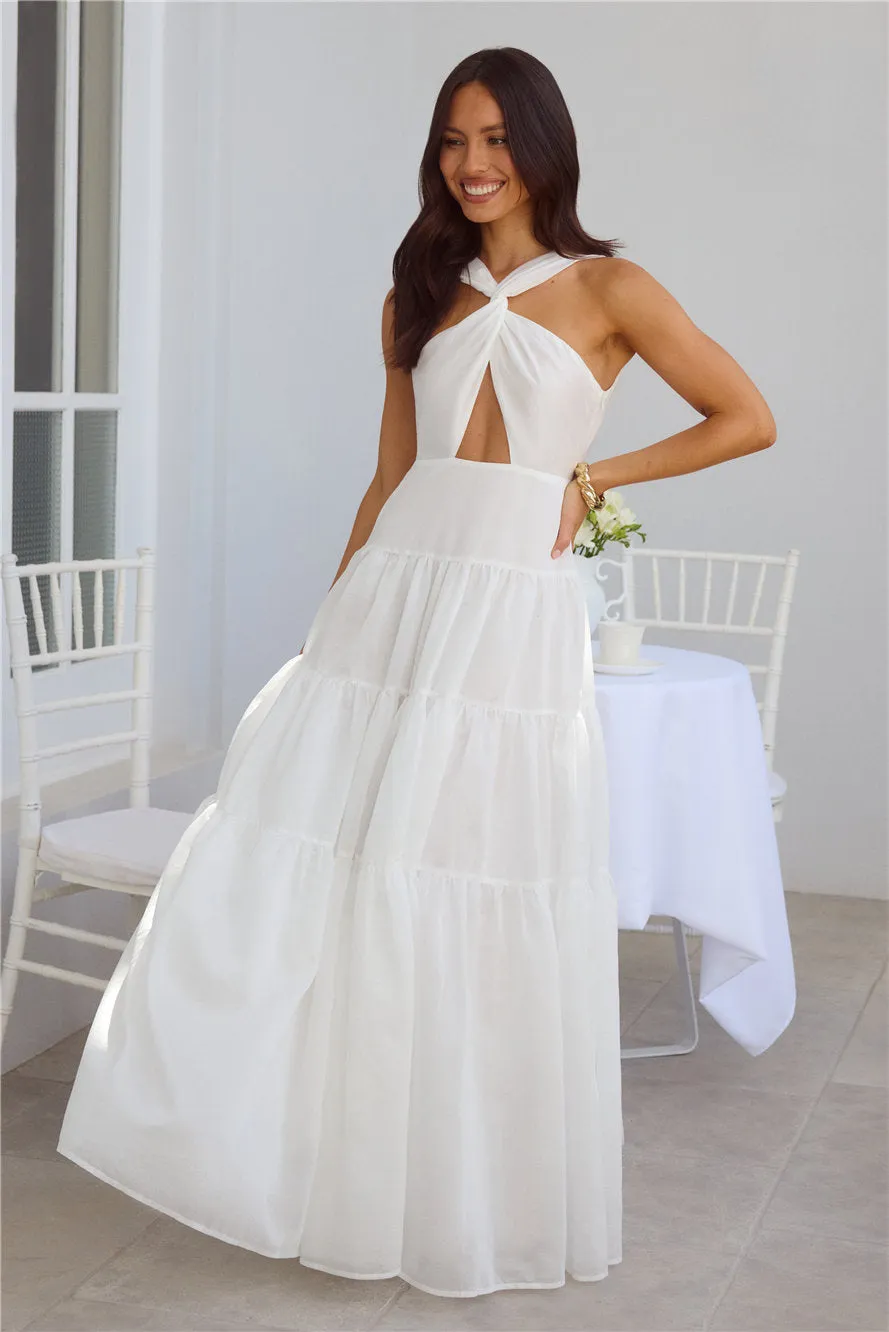 Shell Seekers Maxi Dress White