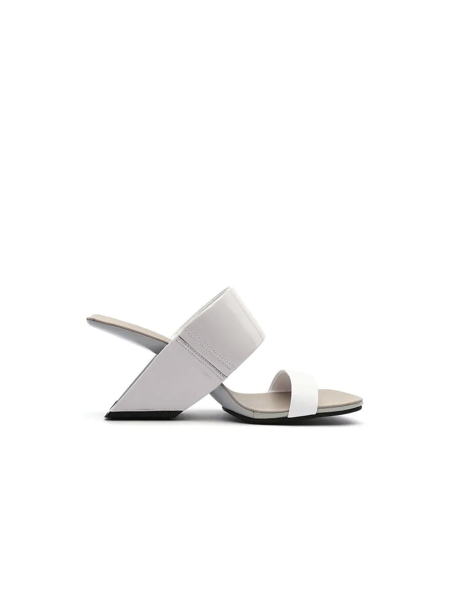 Signature Open-Heel Leather Slide Sandal - Cream