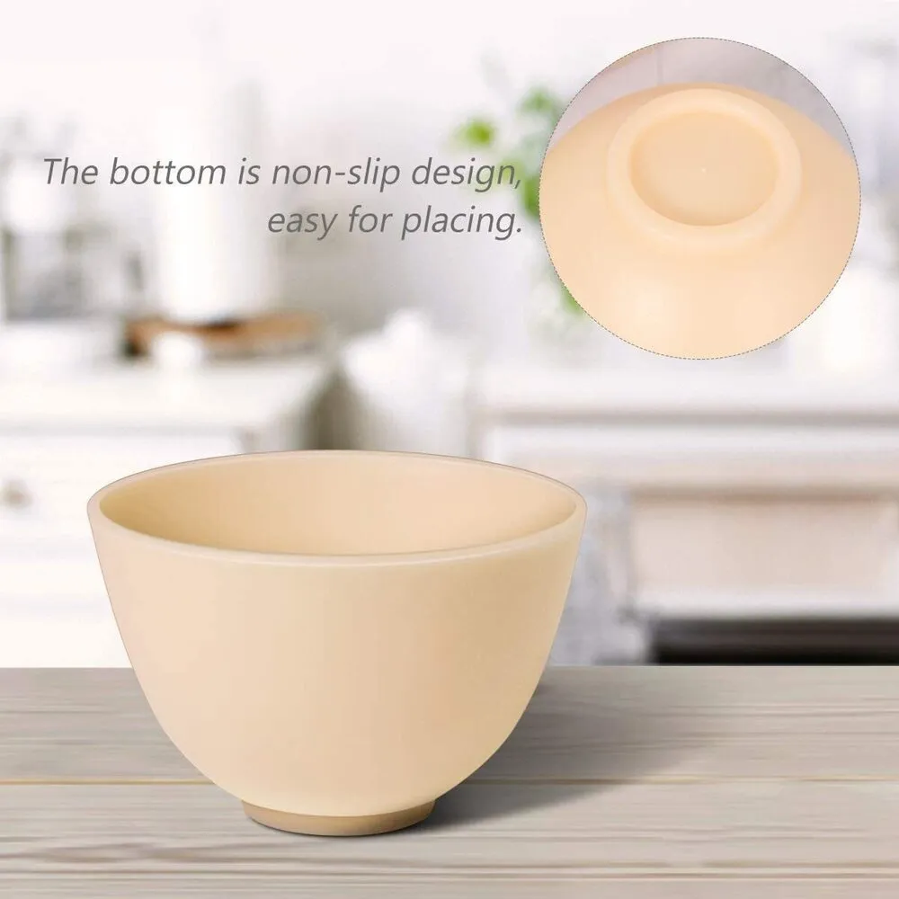 Silicone Facial Mask Mixing Bowls - 4.1" Diameter X 2.8" Tall / Set of 5