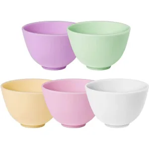 Silicone Facial Mask Mixing Bowls - 4.1" Diameter X 2.8" Tall / Set of 5