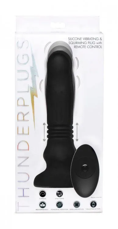 Silicone Swelling &amp; Thrusting Plug With Remote Control