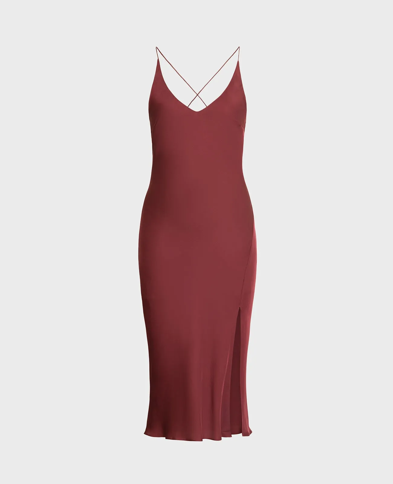 Silk Open Back Slip dress