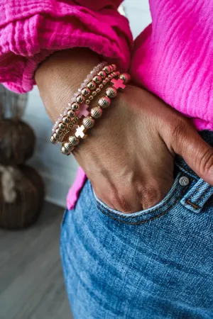 Simple Blessings Bracelet Set • Pink