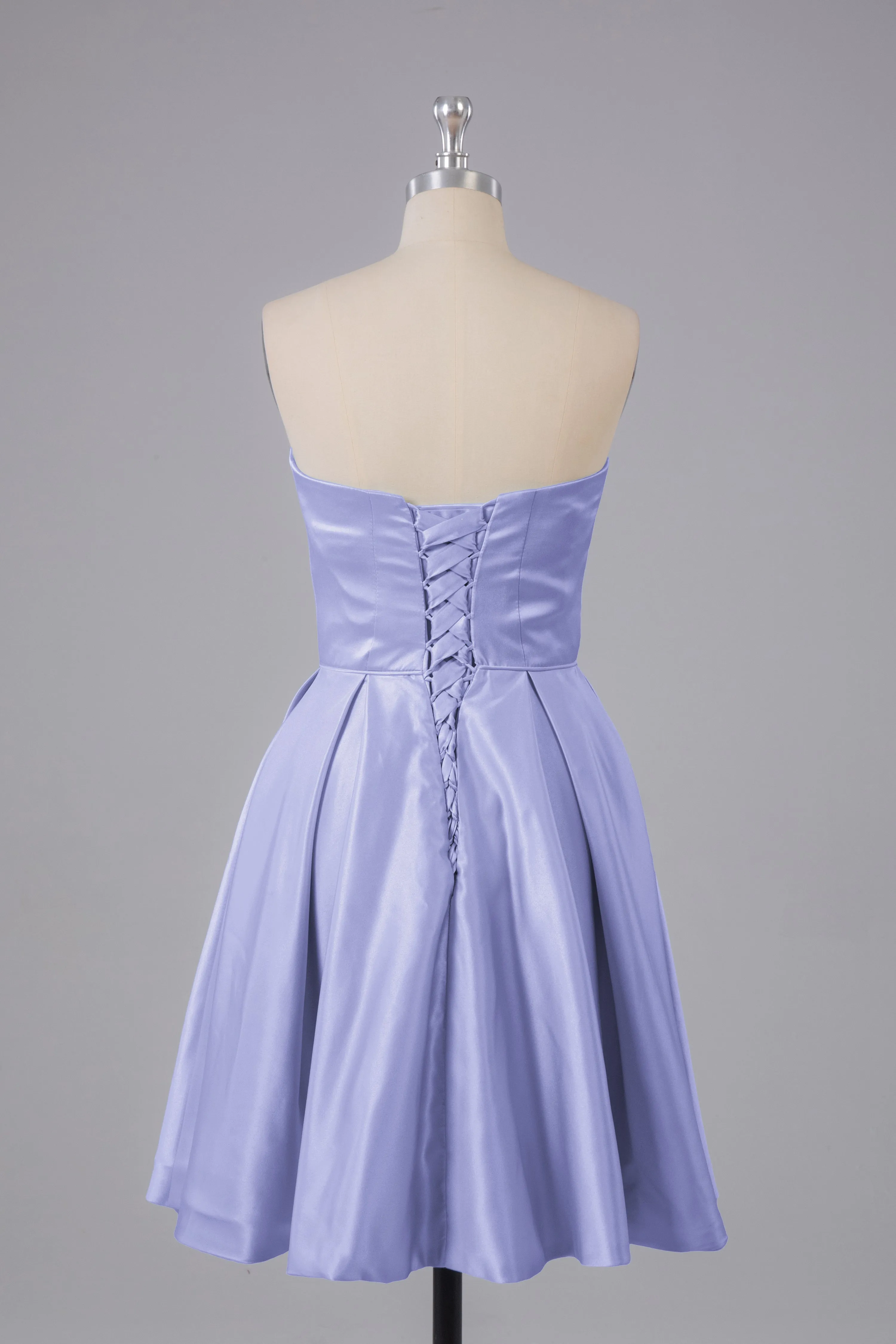 Simple Off The Shoulder Satin Short Bridesmaid Dresses