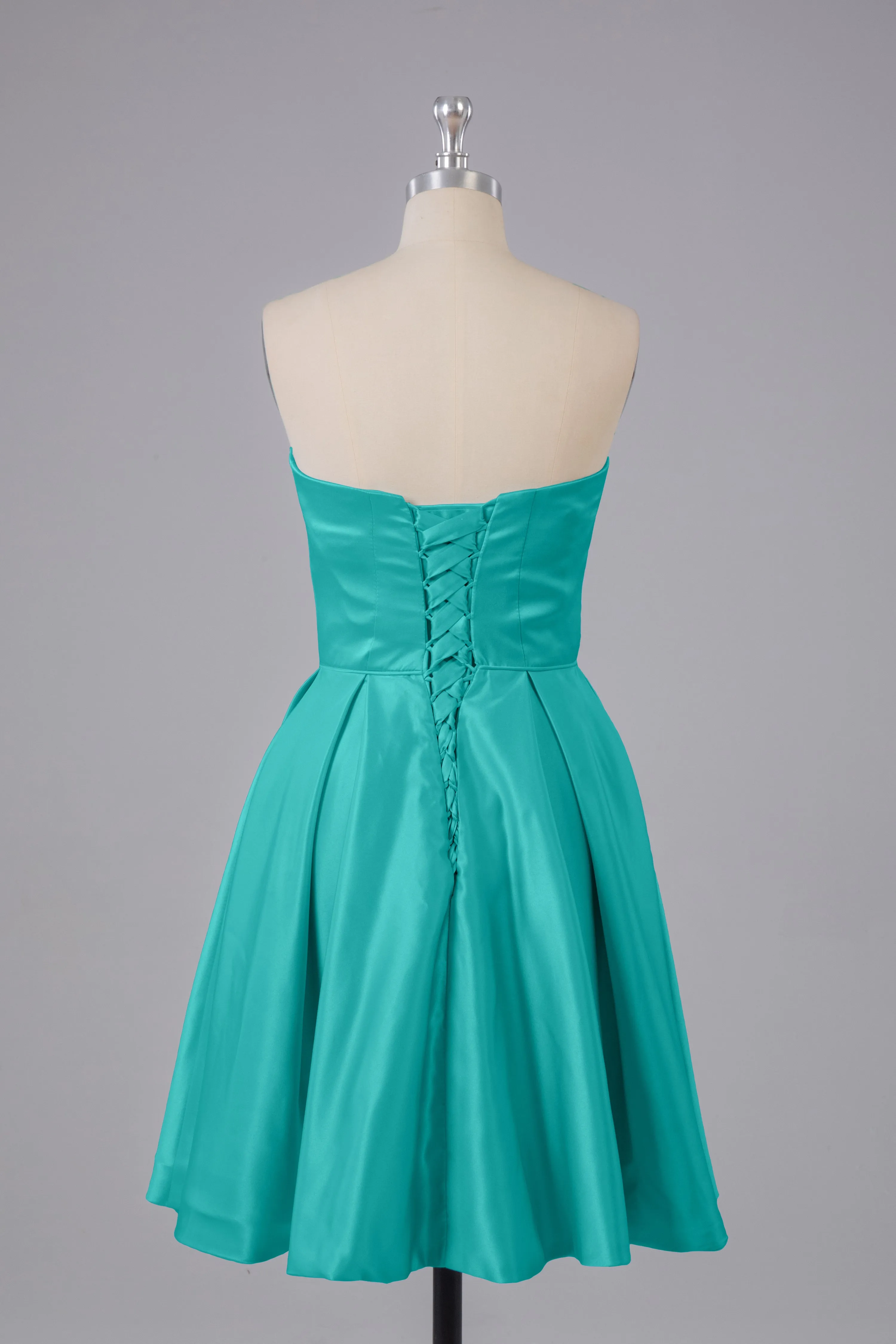 Simple Off The Shoulder Satin Short Bridesmaid Dresses