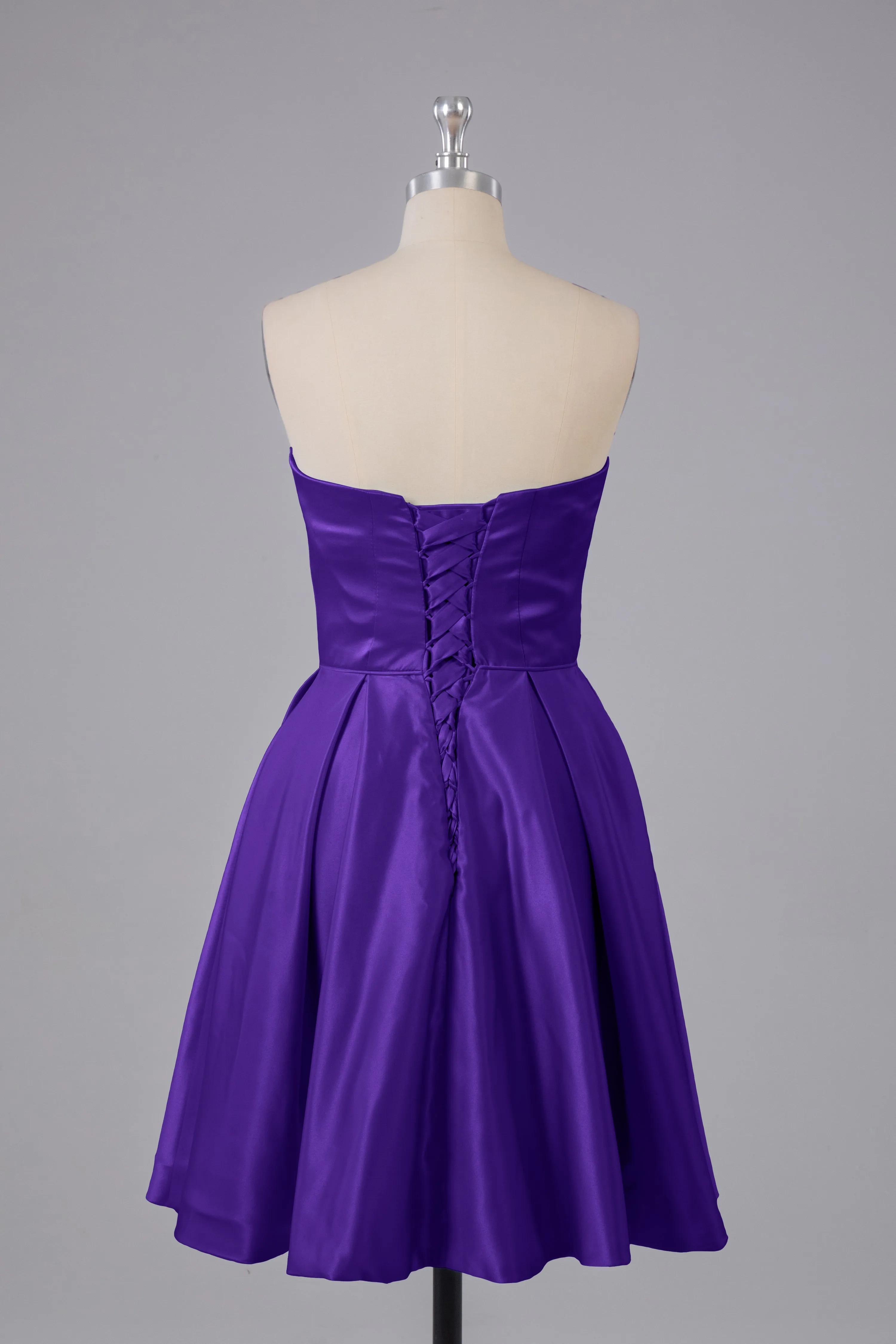 Simple Off The Shoulder Satin Short Bridesmaid Dresses