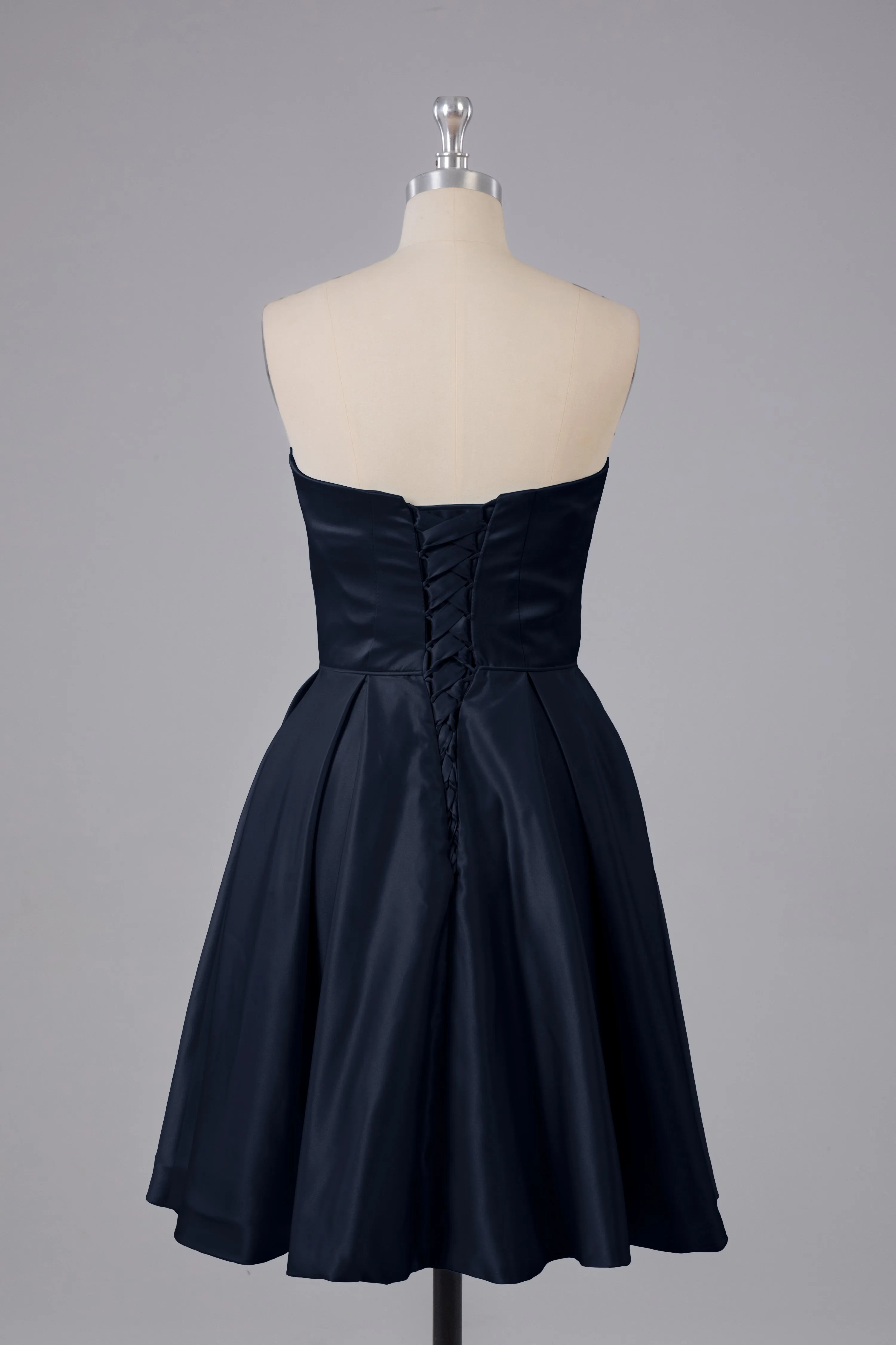 Simple Off The Shoulder Satin Short Bridesmaid Dresses