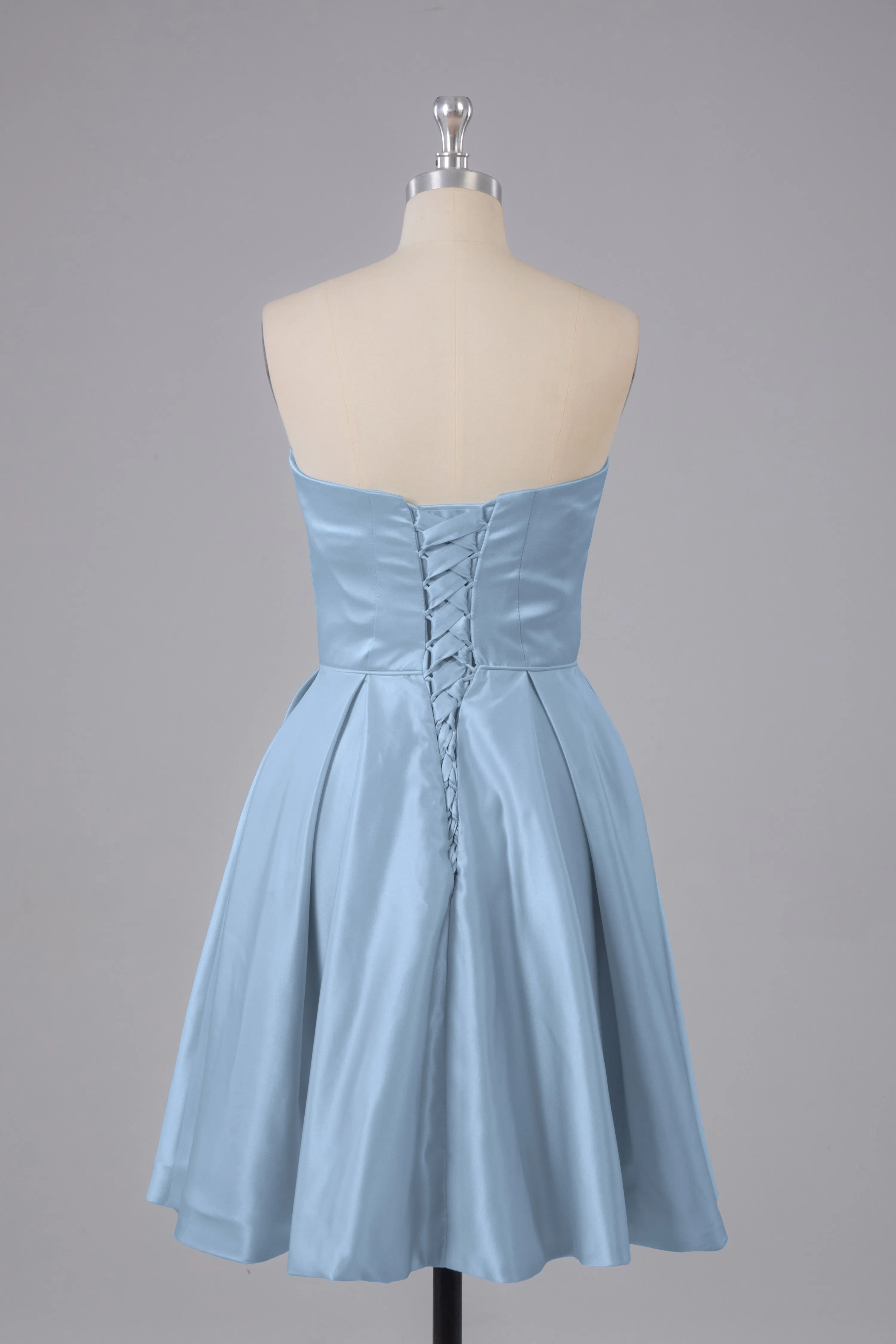Simple Off The Shoulder Satin Short Bridesmaid Dresses