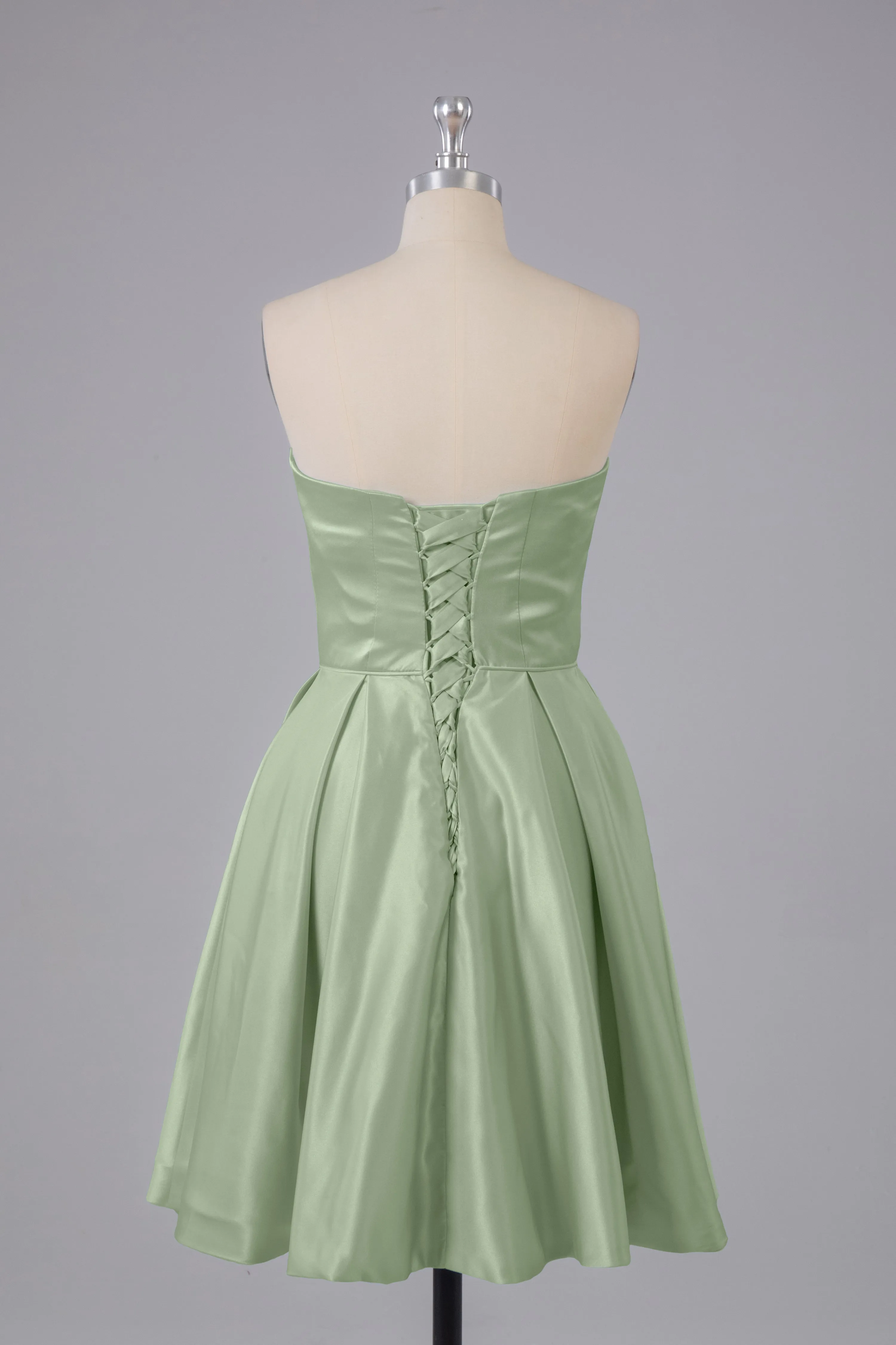 Simple Off The Shoulder Satin Short Bridesmaid Dresses