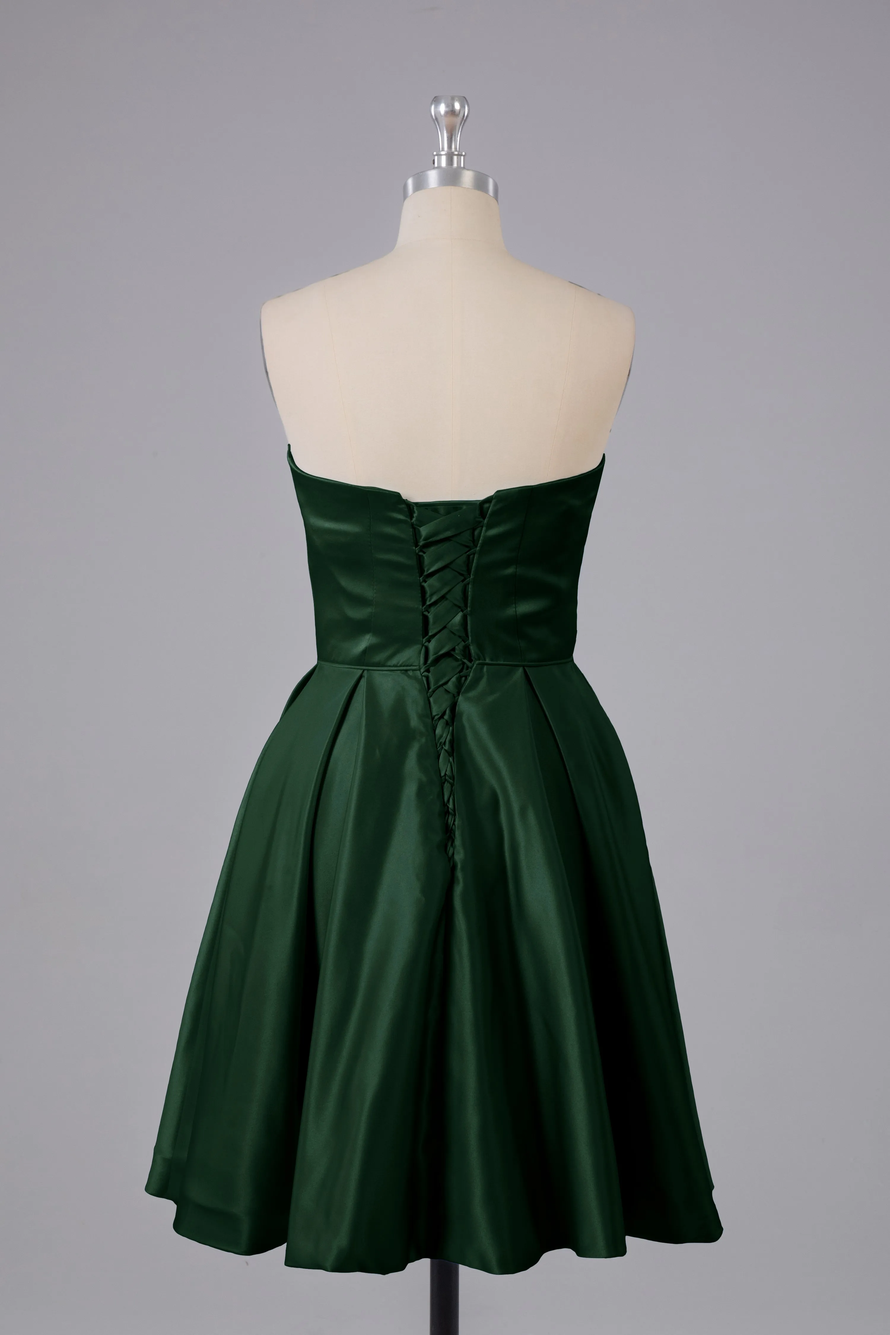 Simple Off The Shoulder Satin Short Bridesmaid Dresses