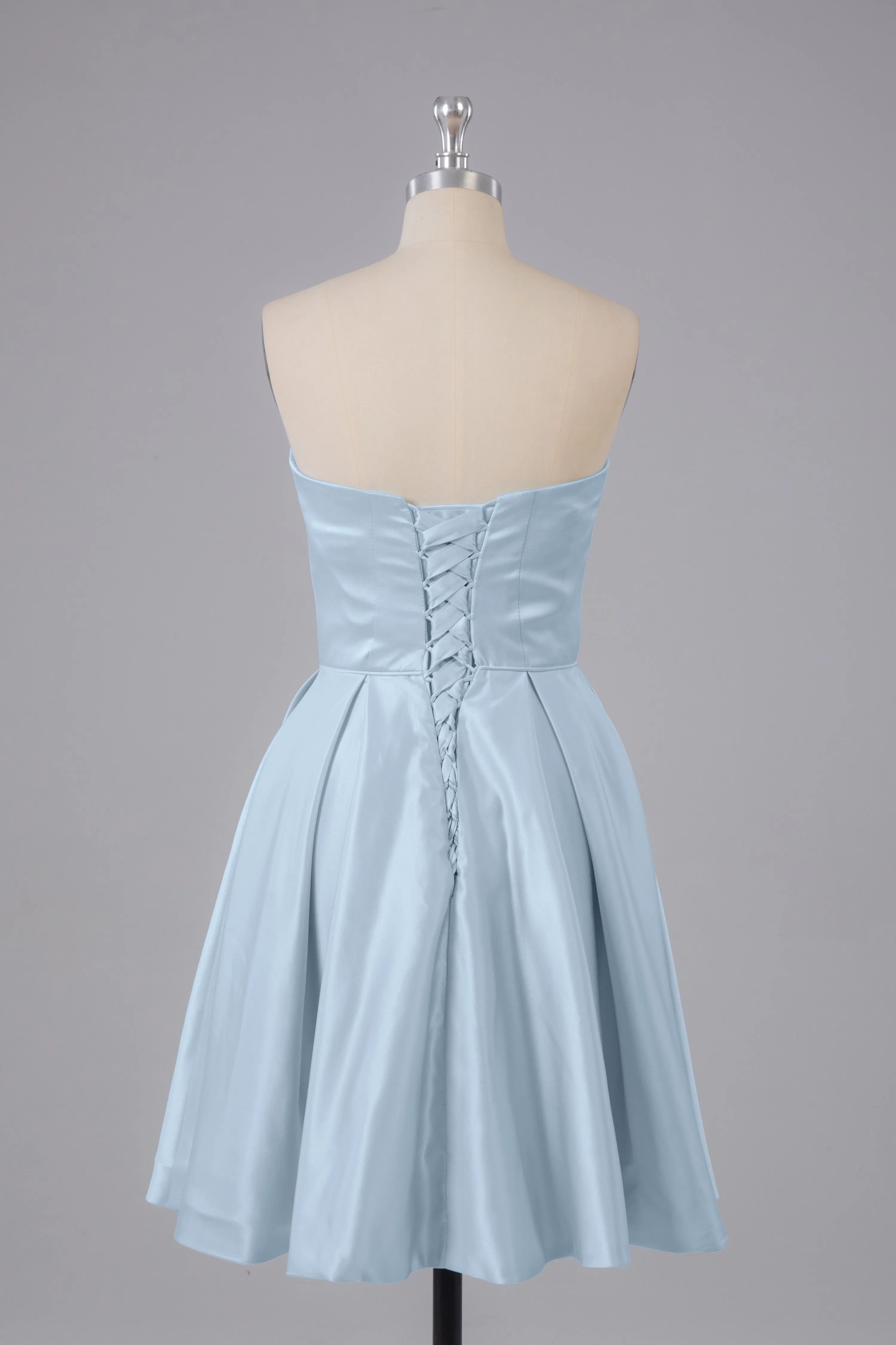 Simple Off The Shoulder Satin Short Bridesmaid Dresses