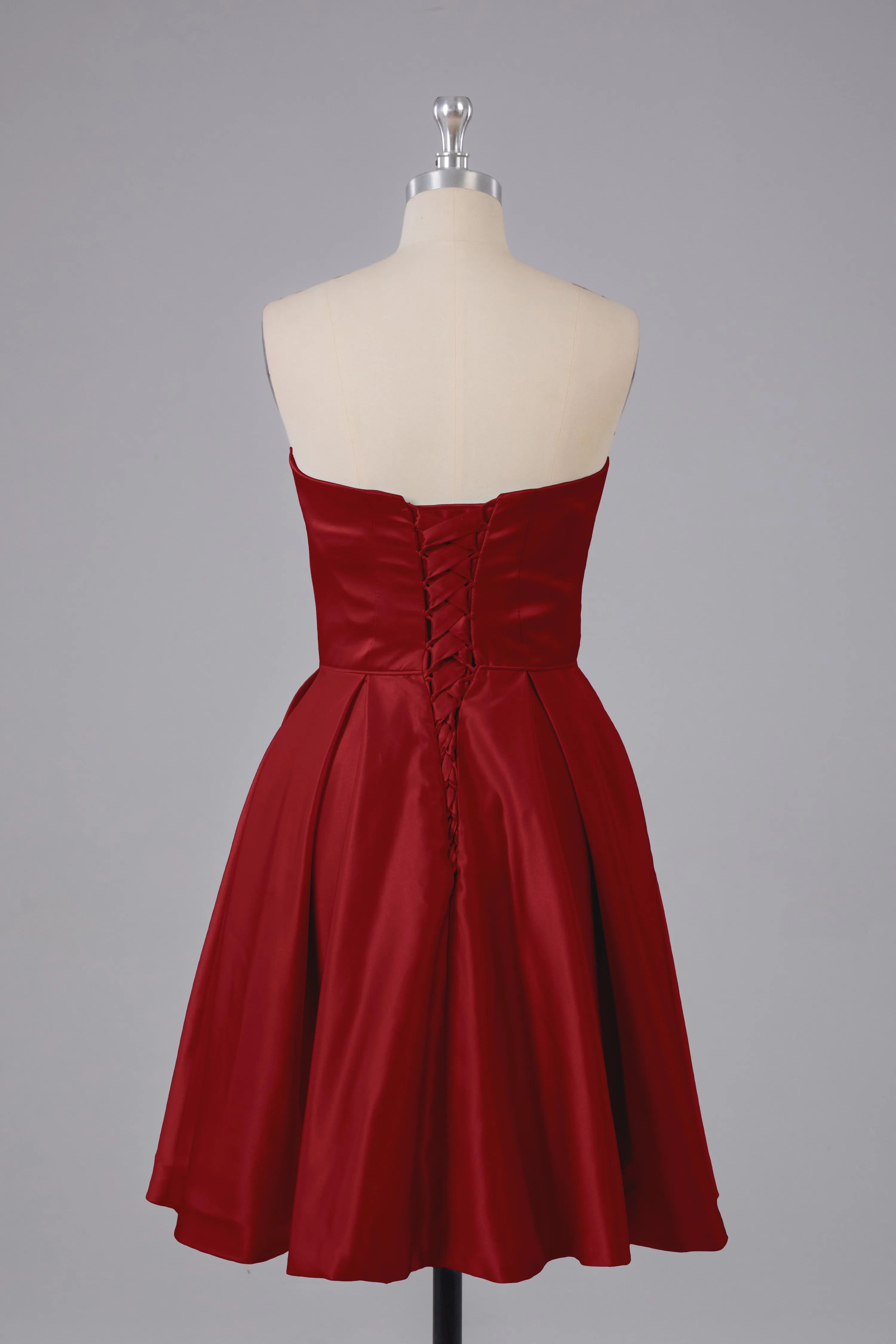Simple Off The Shoulder Satin Short Bridesmaid Dresses