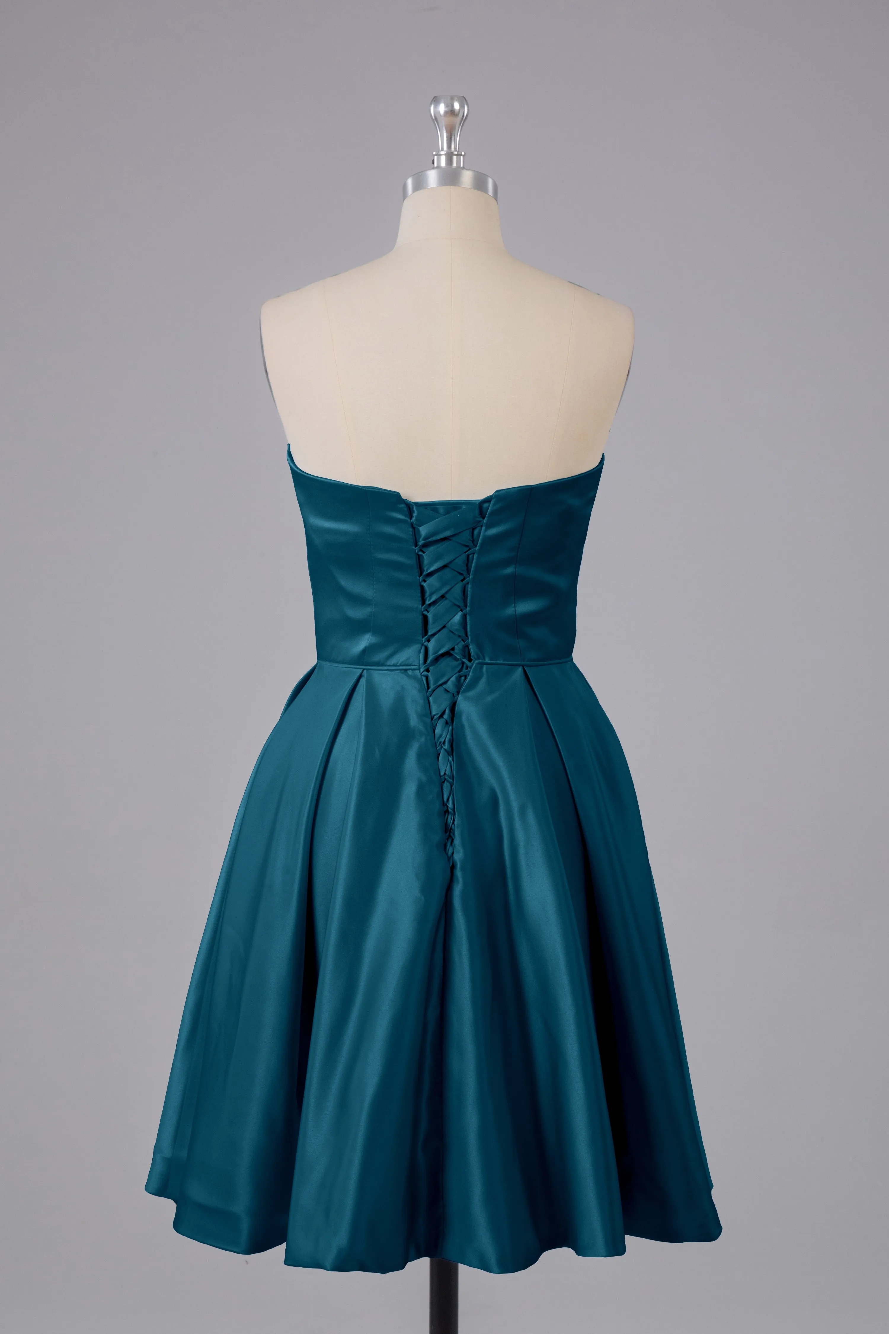 Simple Off The Shoulder Satin Short Bridesmaid Dresses