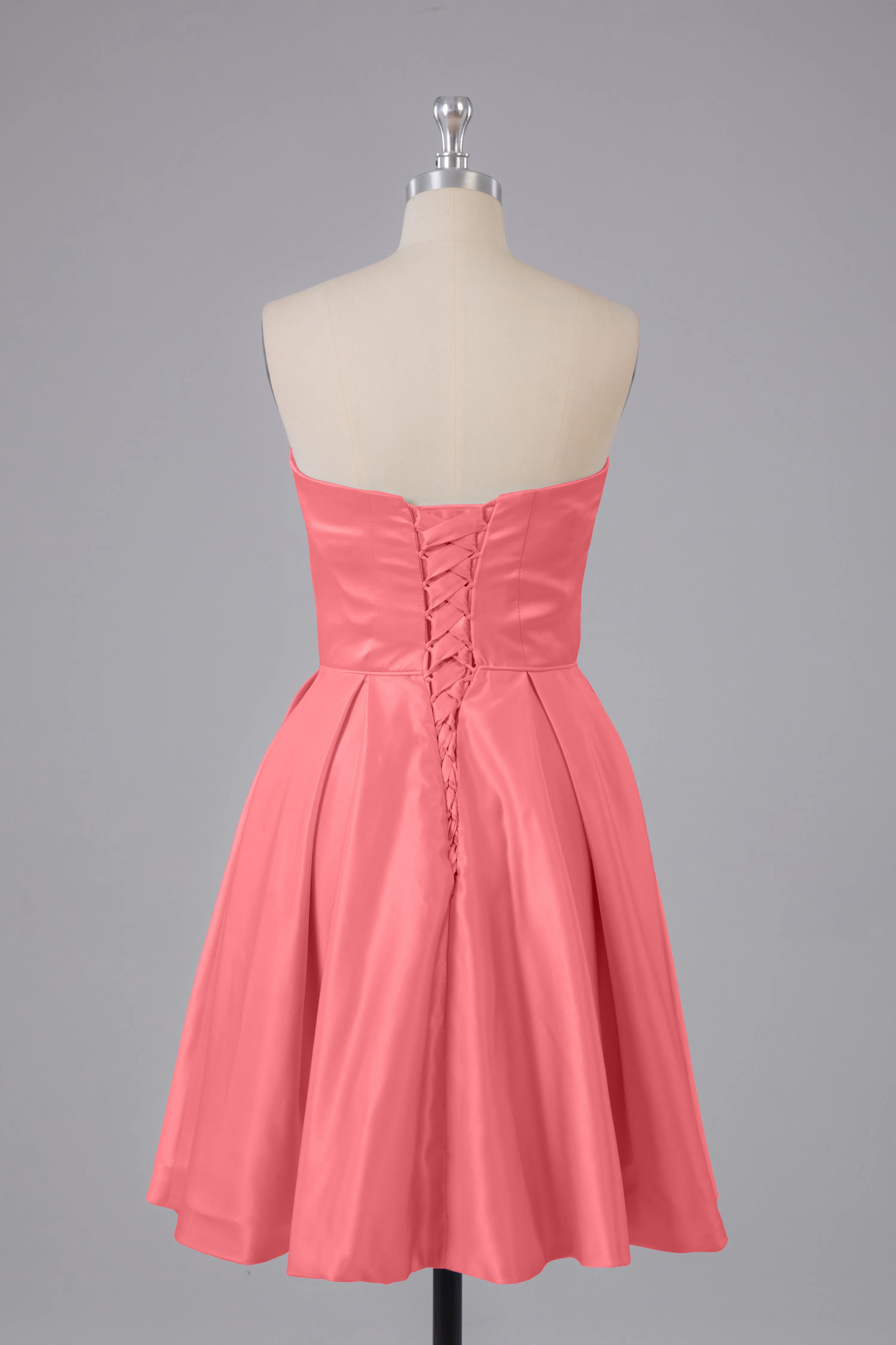 Simple Off The Shoulder Satin Short Bridesmaid Dresses