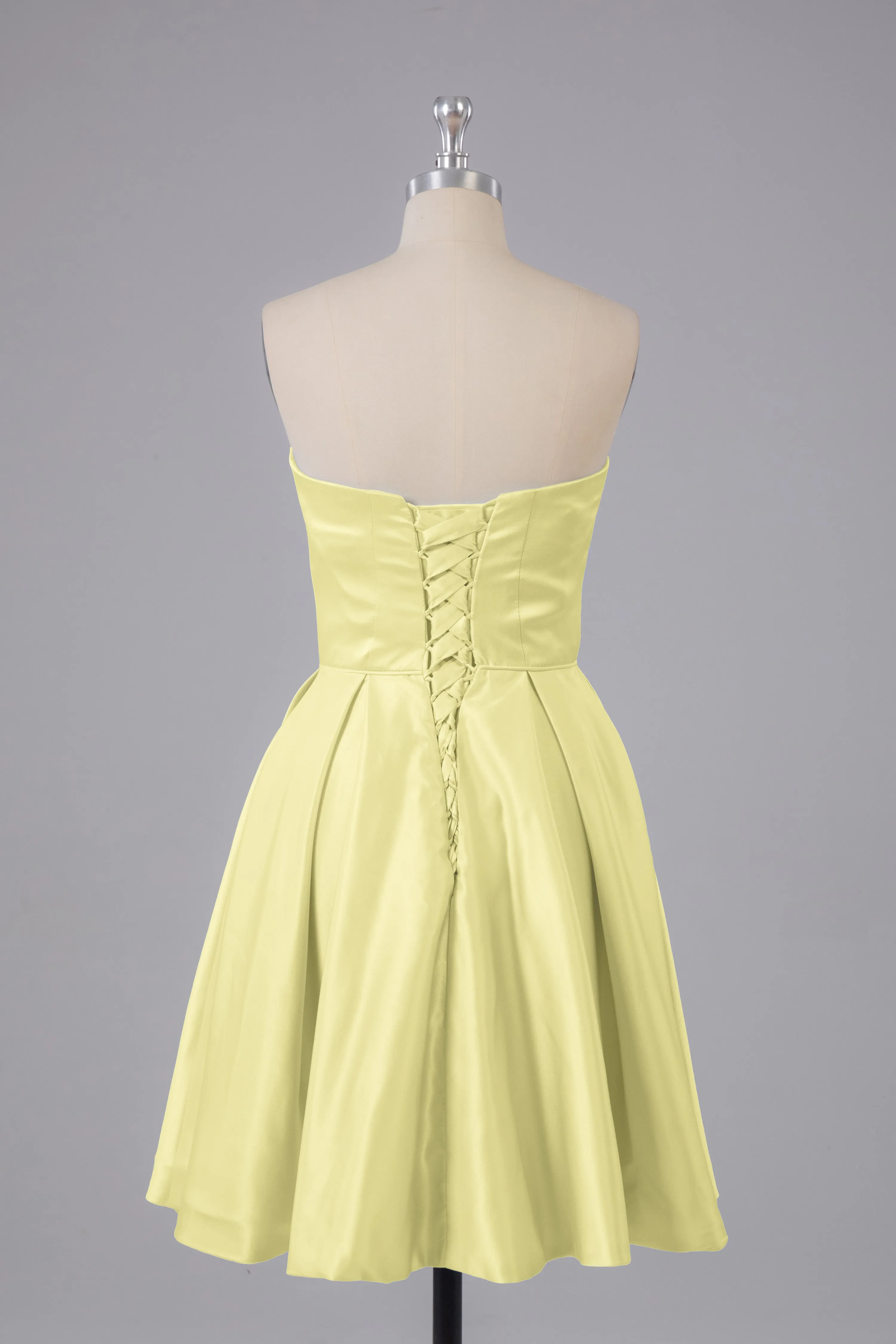 Simple Off The Shoulder Satin Short Bridesmaid Dresses