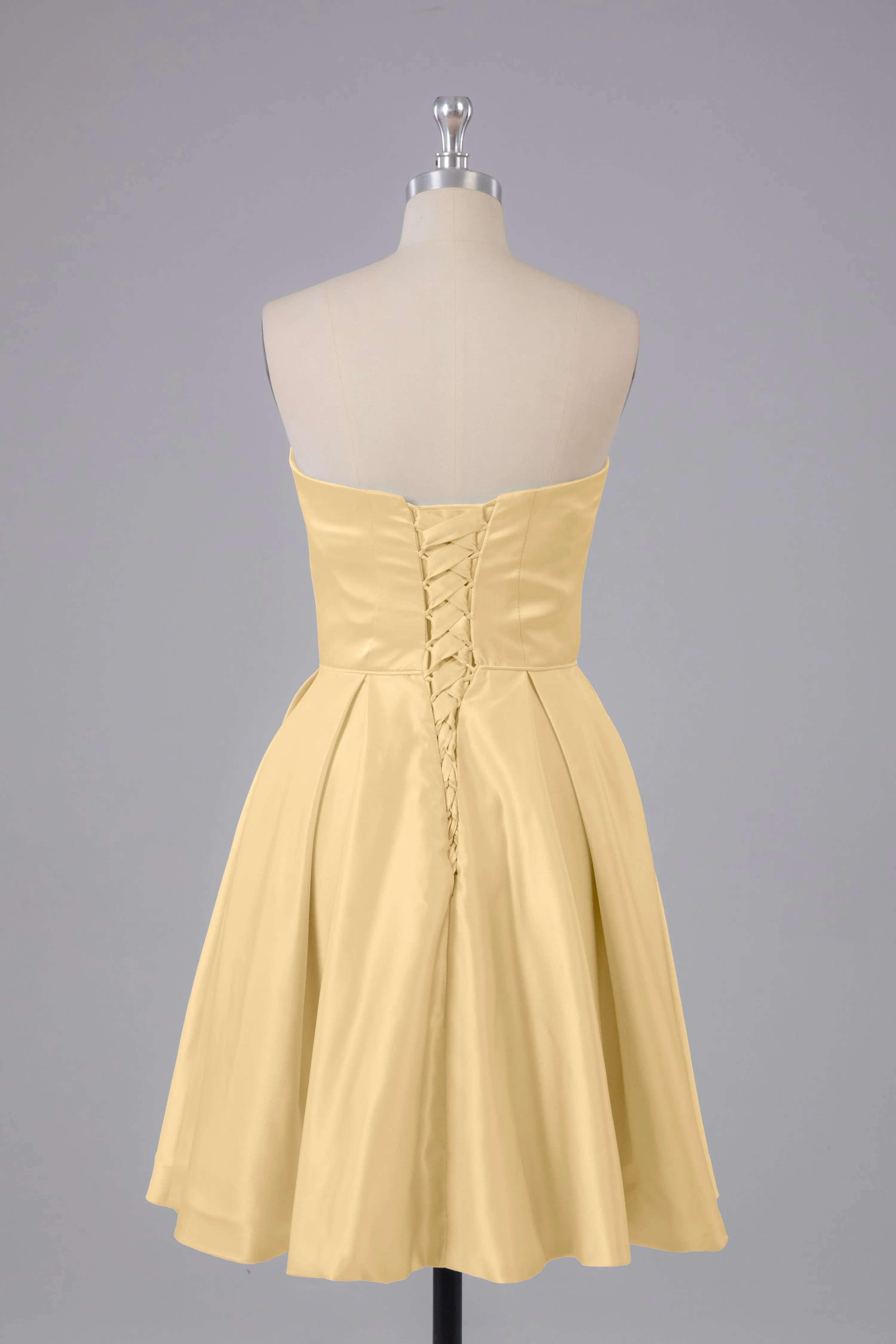 Simple Off The Shoulder Satin Short Bridesmaid Dresses