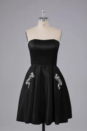 Simple Off The Shoulder Satin Short Bridesmaid Dresses