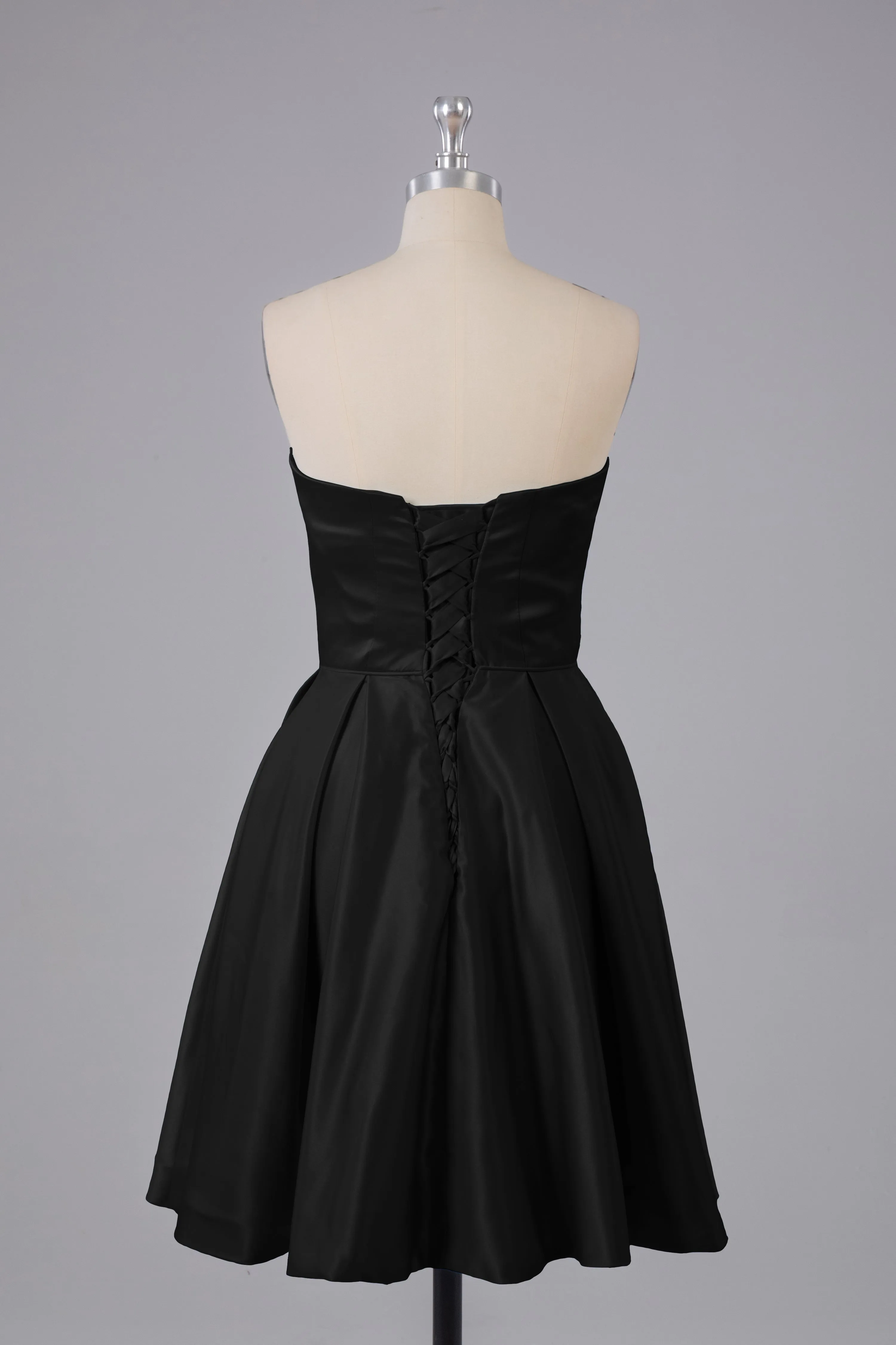 Simple Off The Shoulder Satin Short Bridesmaid Dresses
