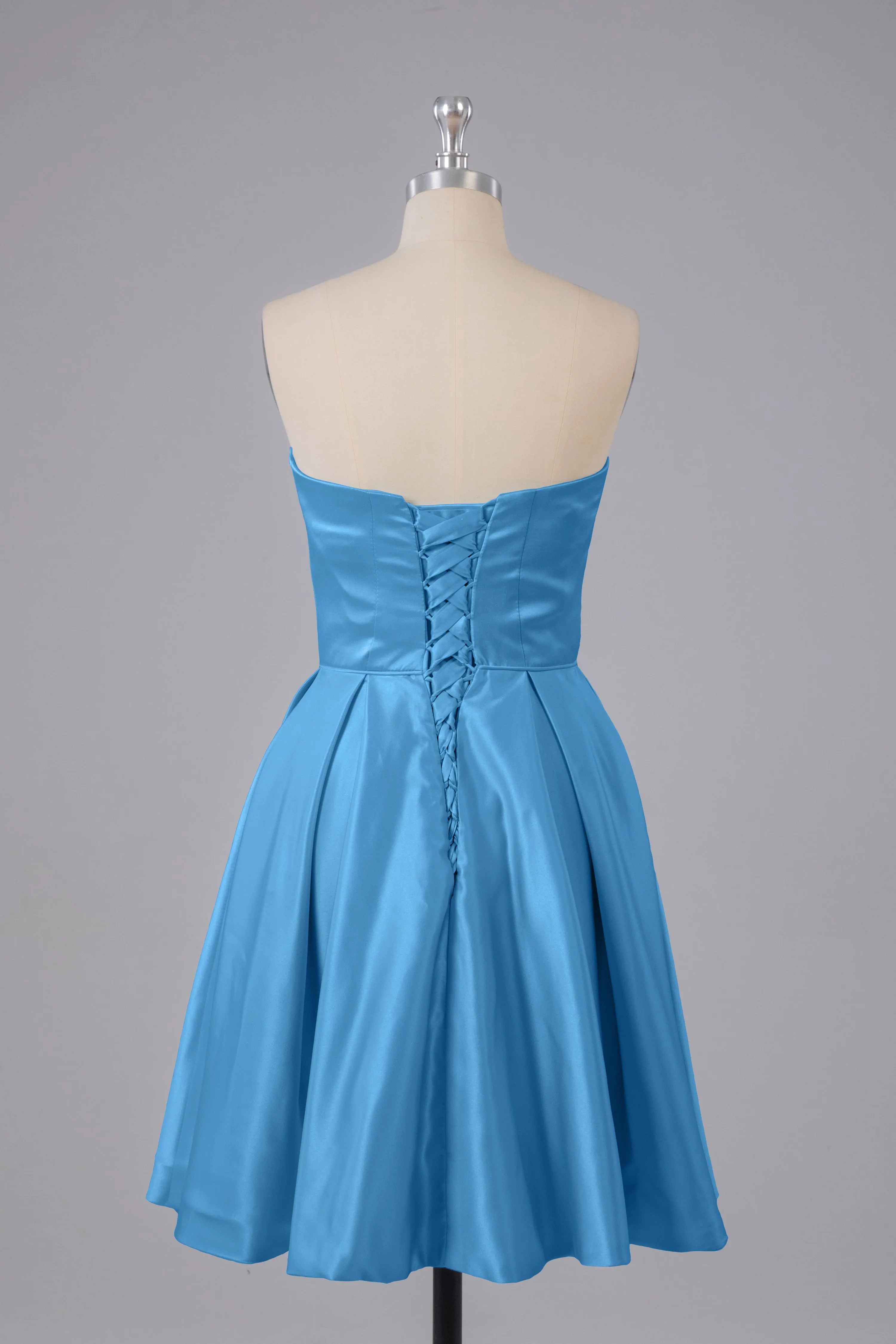 Simple Off The Shoulder Satin Short Bridesmaid Dresses