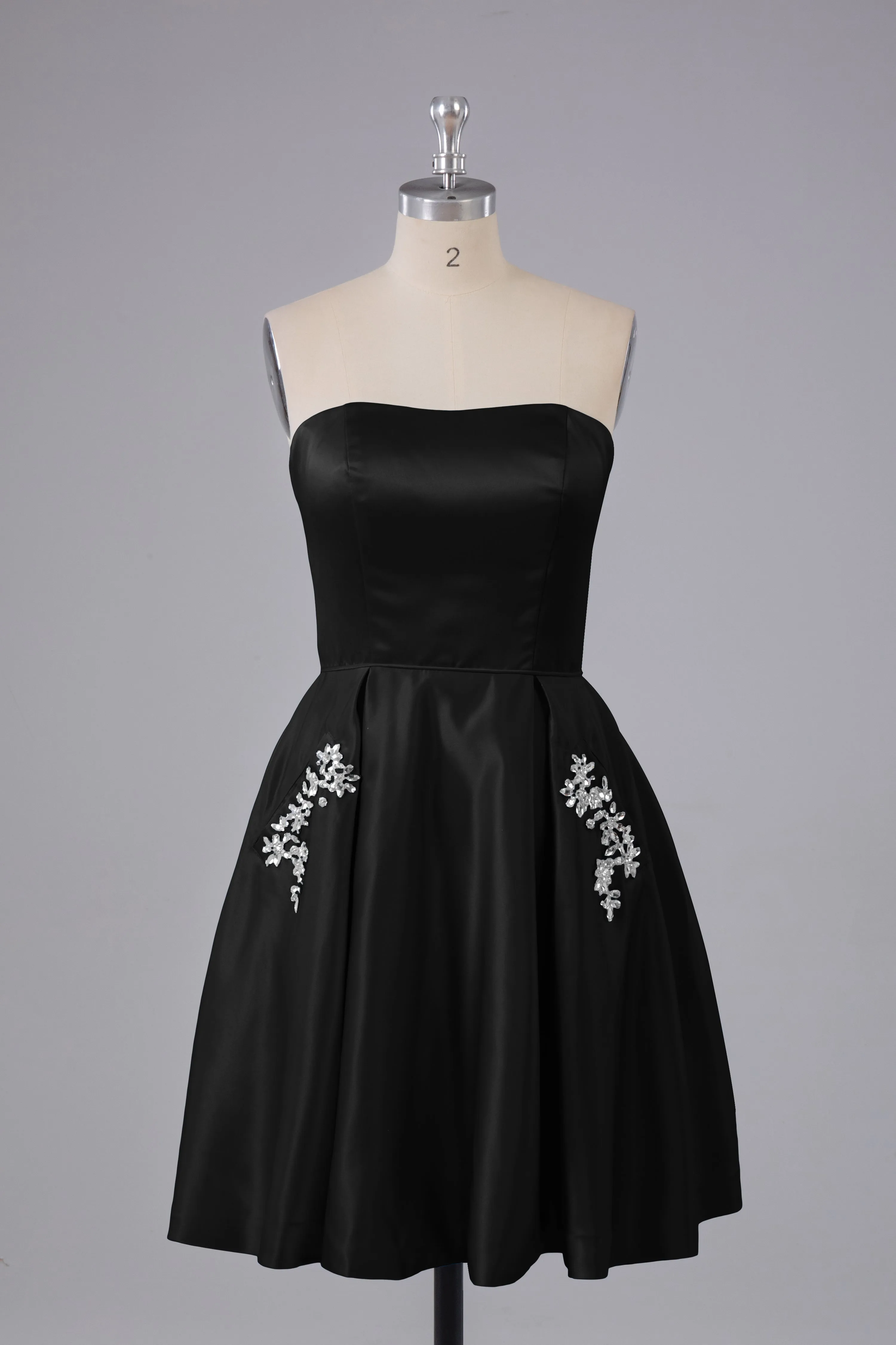 Simple Off The Shoulder Satin Short Bridesmaid Dresses