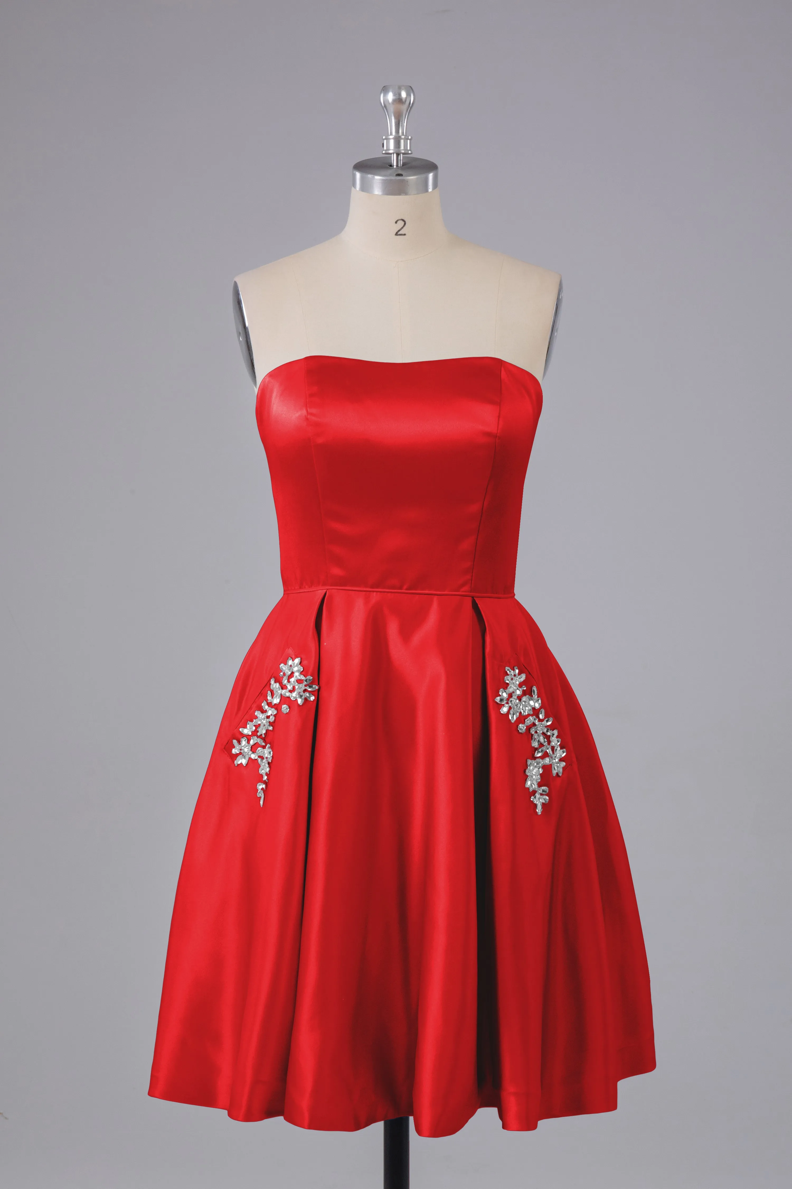 Simple Off The Shoulder Satin Short Bridesmaid Dresses