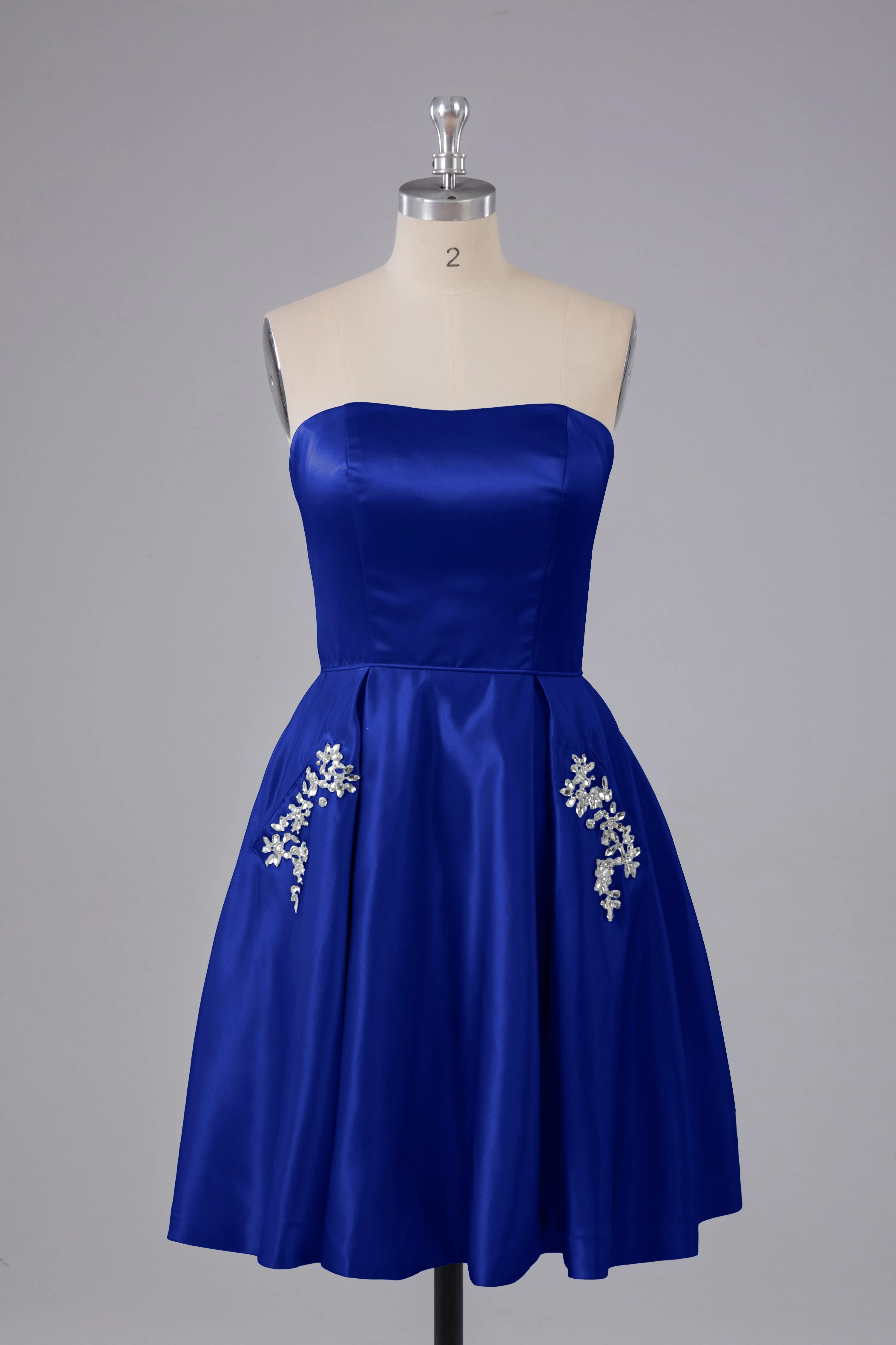 Simple Off The Shoulder Satin Short Bridesmaid Dresses