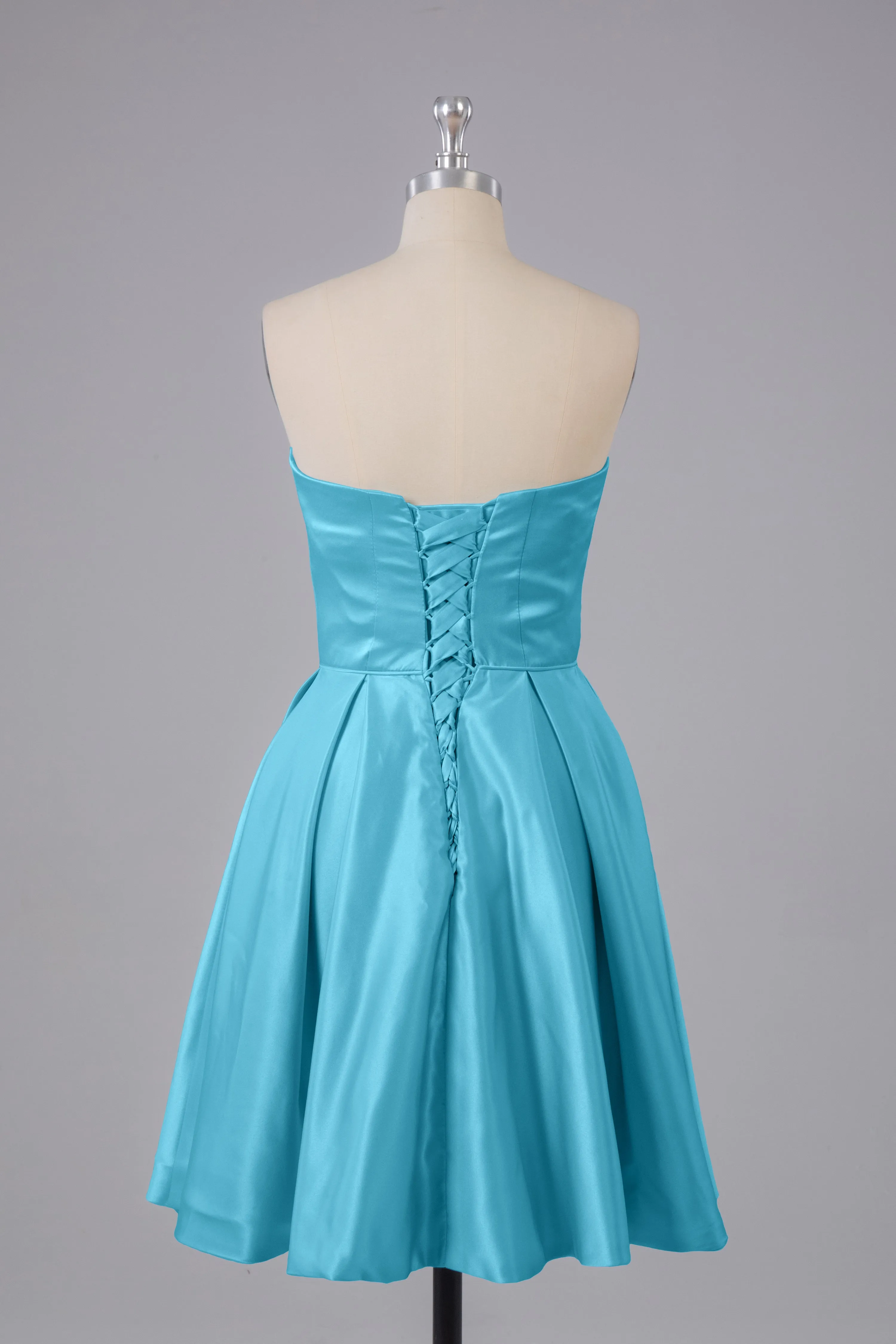 Simple Off The Shoulder Satin Short Bridesmaid Dresses