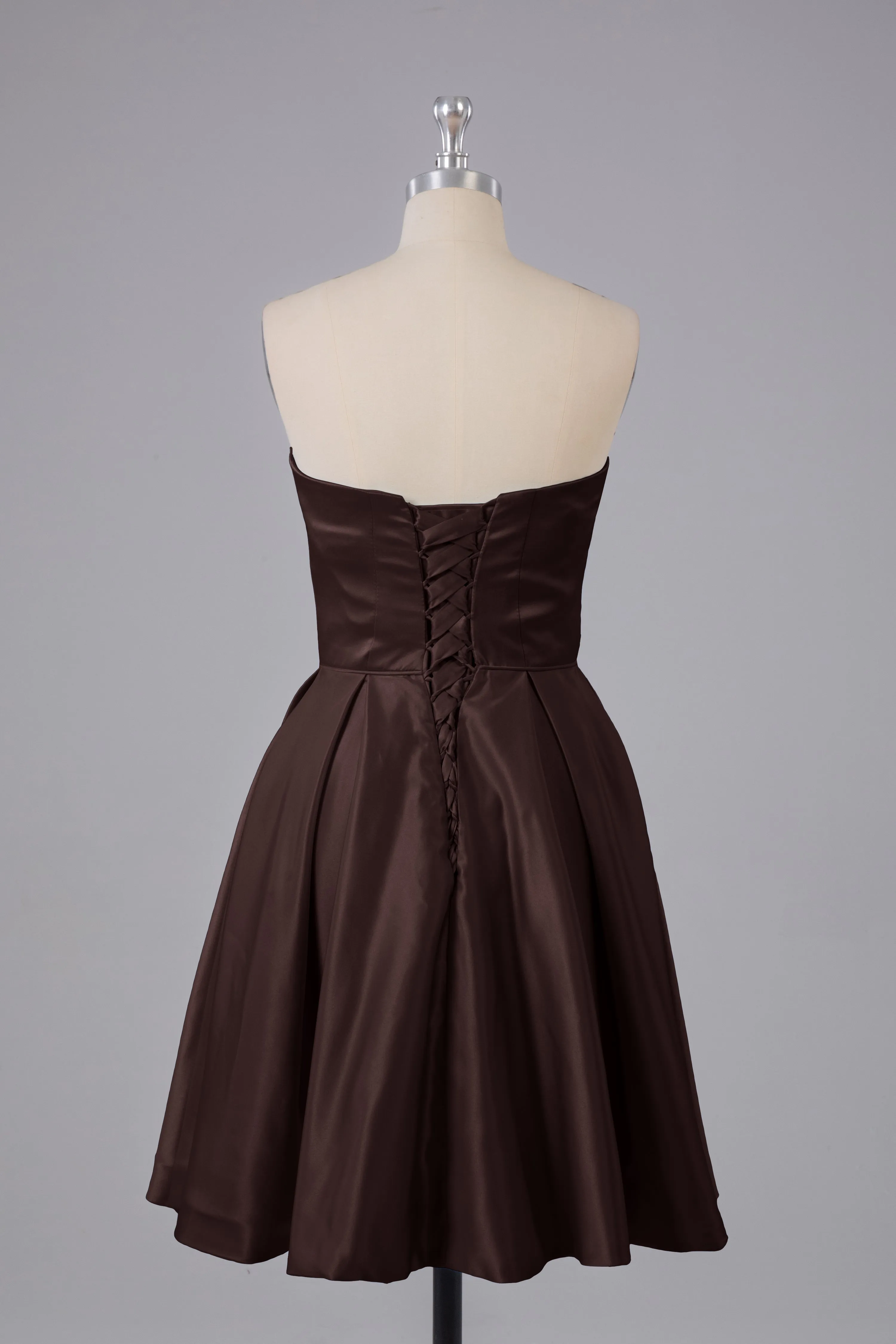 Simple Off The Shoulder Satin Short Bridesmaid Dresses