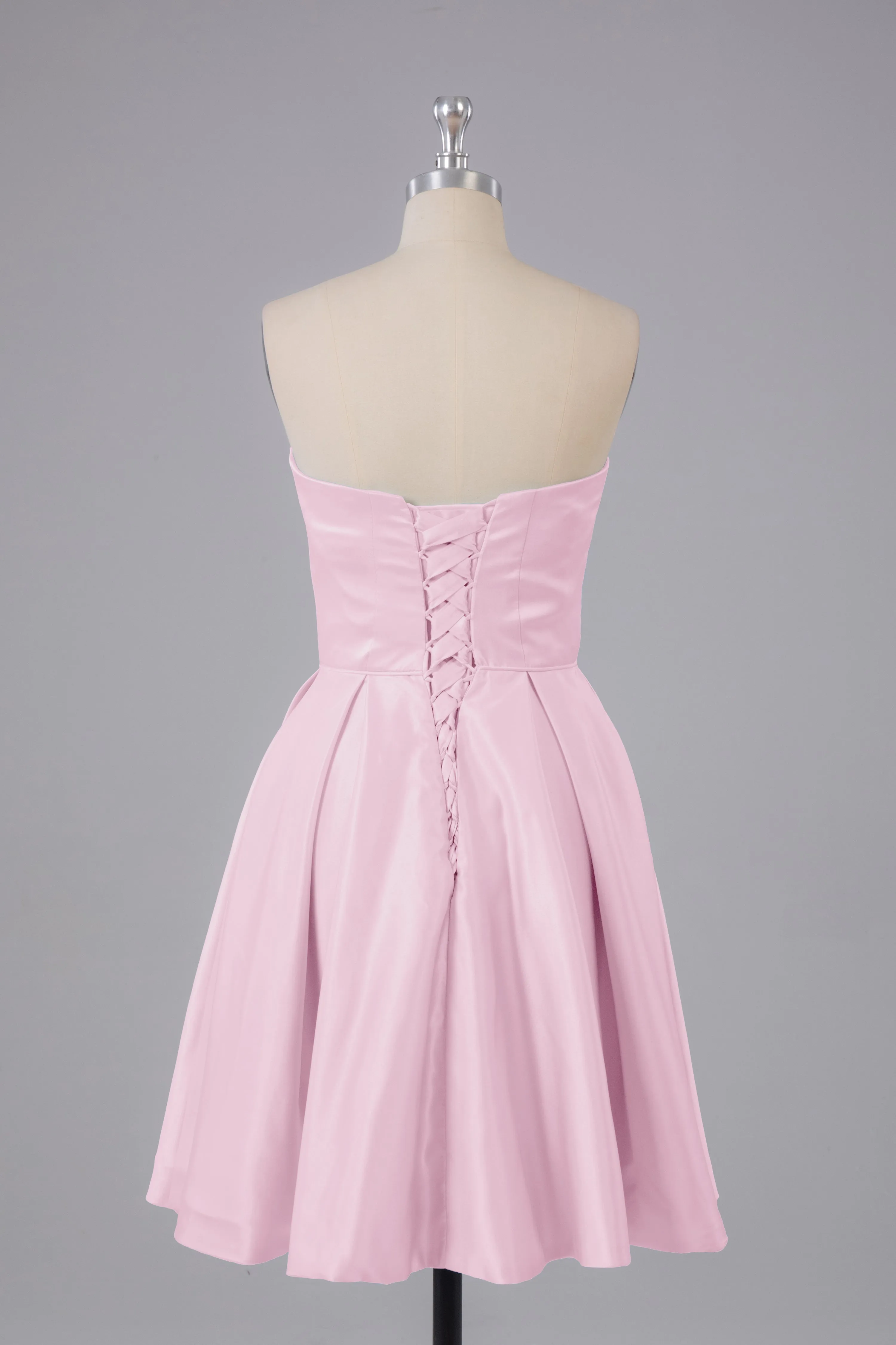 Simple Off The Shoulder Satin Short Bridesmaid Dresses