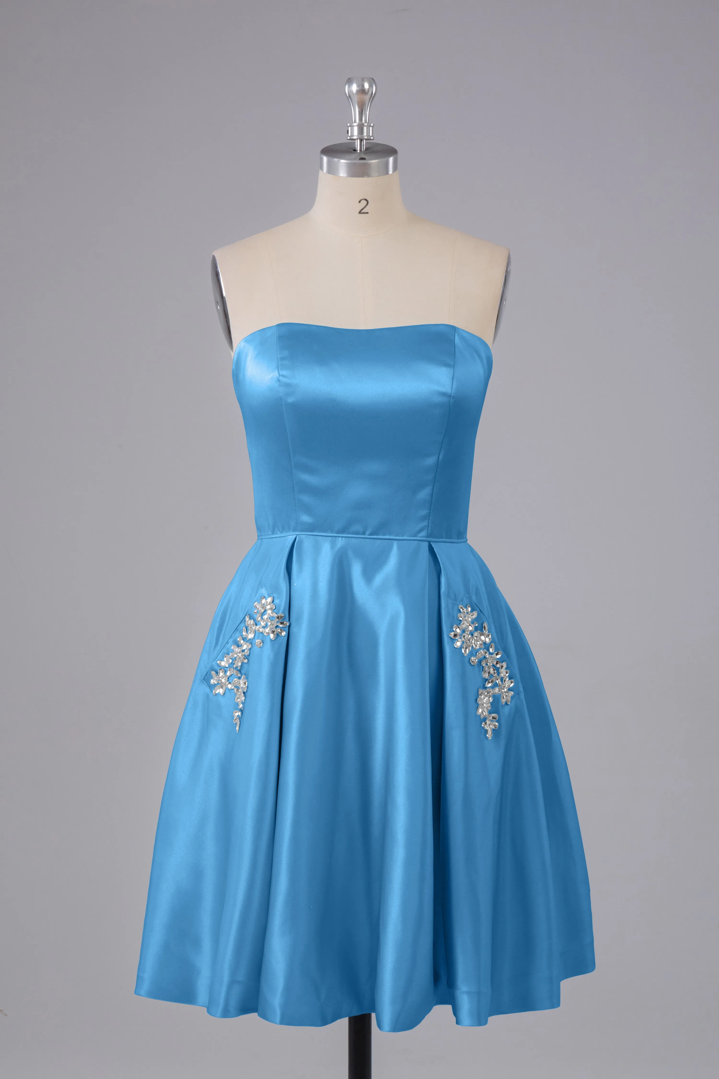 Simple Off The Shoulder Satin Short Bridesmaid Dresses