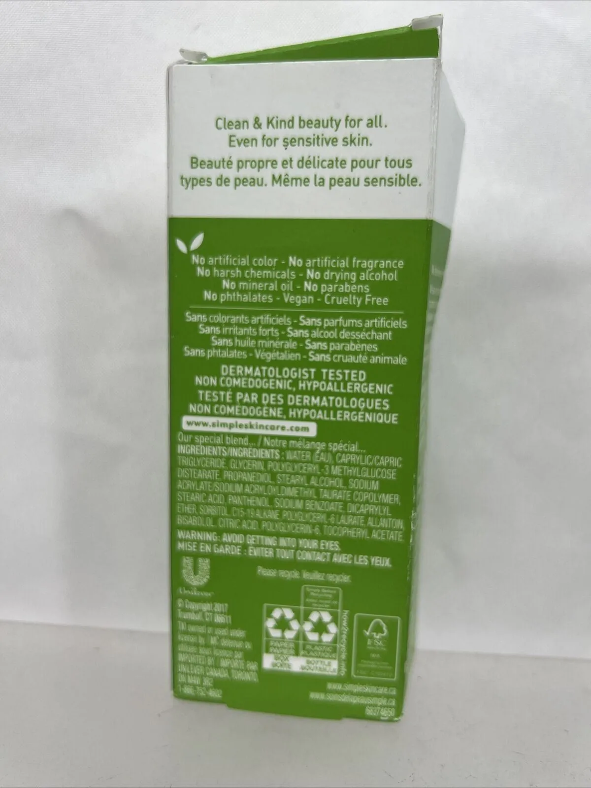 Simple Sensitive Replenishing Rich Moisturizer Vitamin Replenish 12H 4.2oz